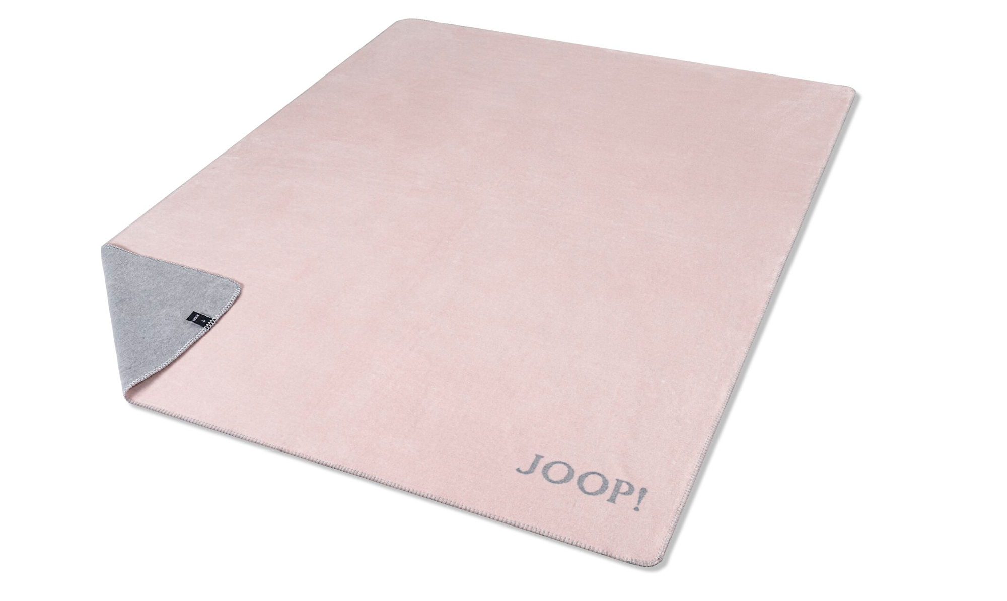 Joop! Wohndecke Uni-Doubleface rose-stein Freisteller liegend