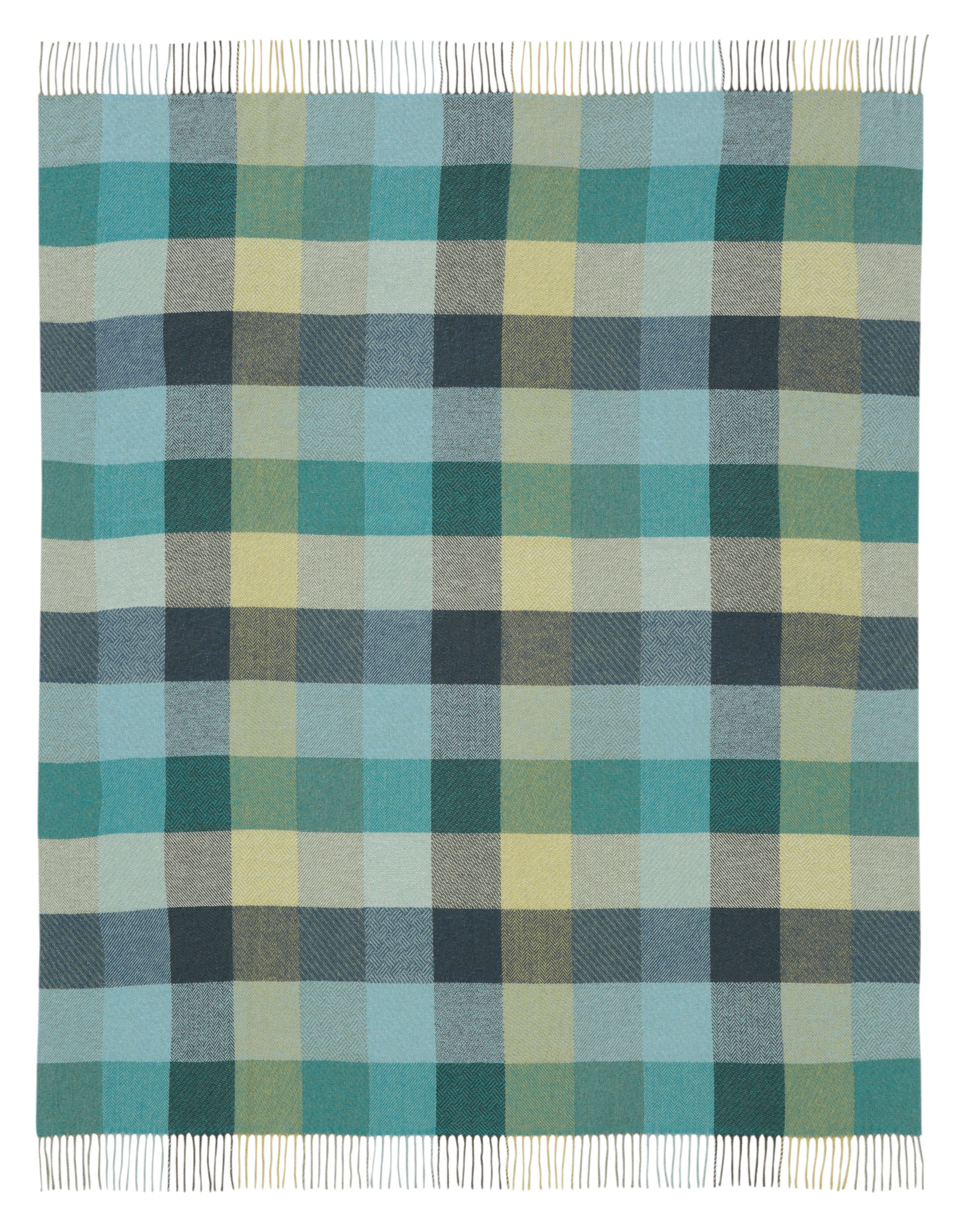 Fransenplaid Green Shades Freisteller glatt