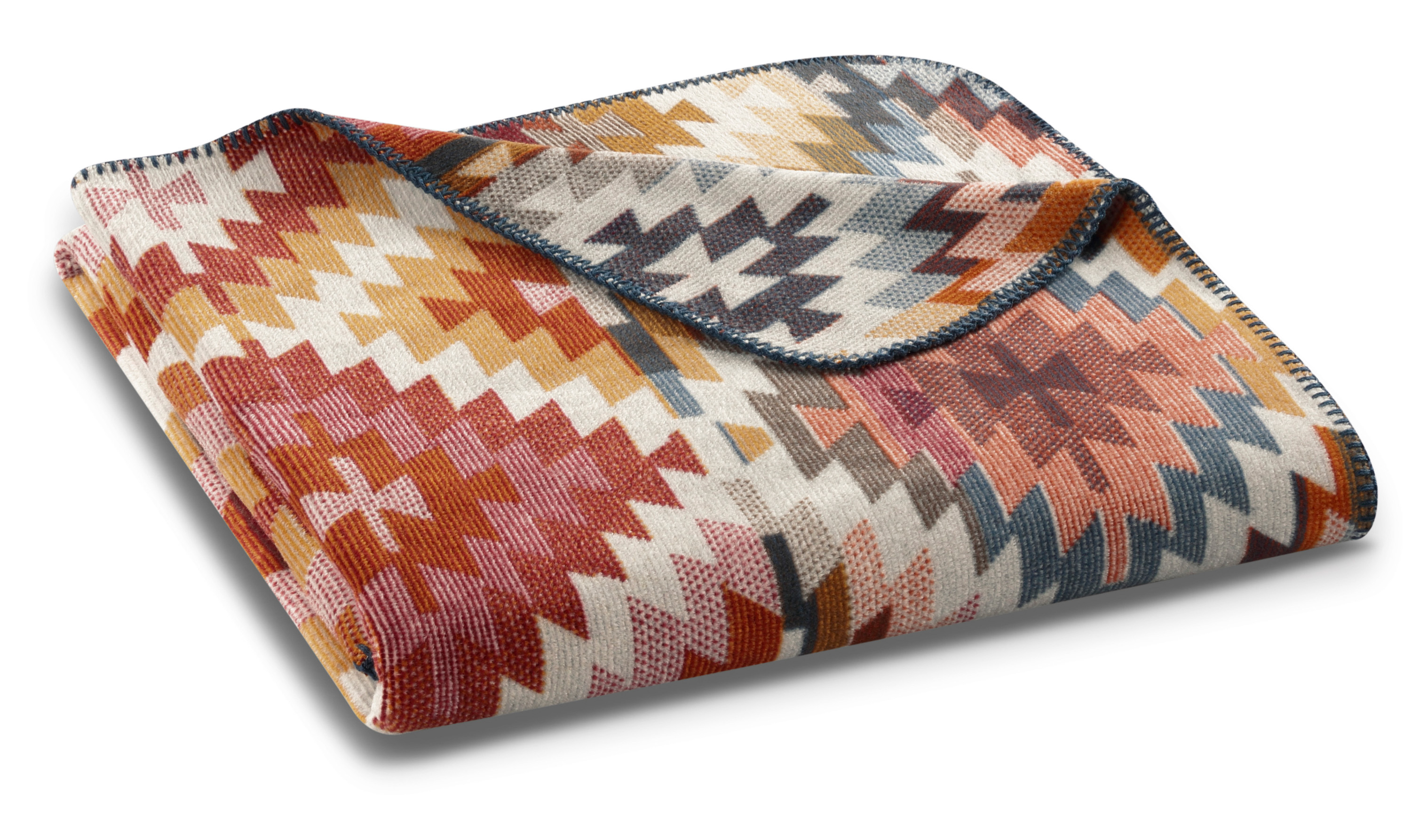 bunte Kuscheldecke "Nomad Light" im Ethno Stil - Päckchen