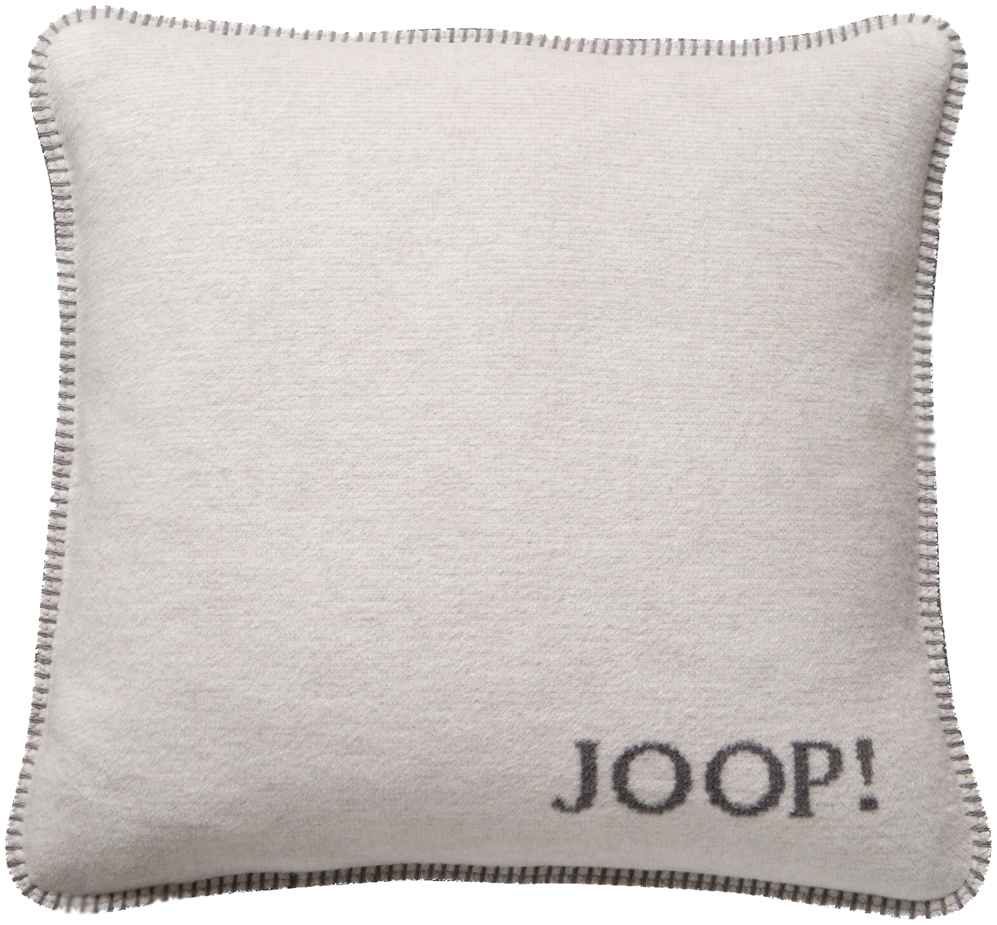 JOOP! Melange-Doubleface Kissen Kissen JOOP! Melange-Doubleface ecru-graphit mit Füllung Vorderseite