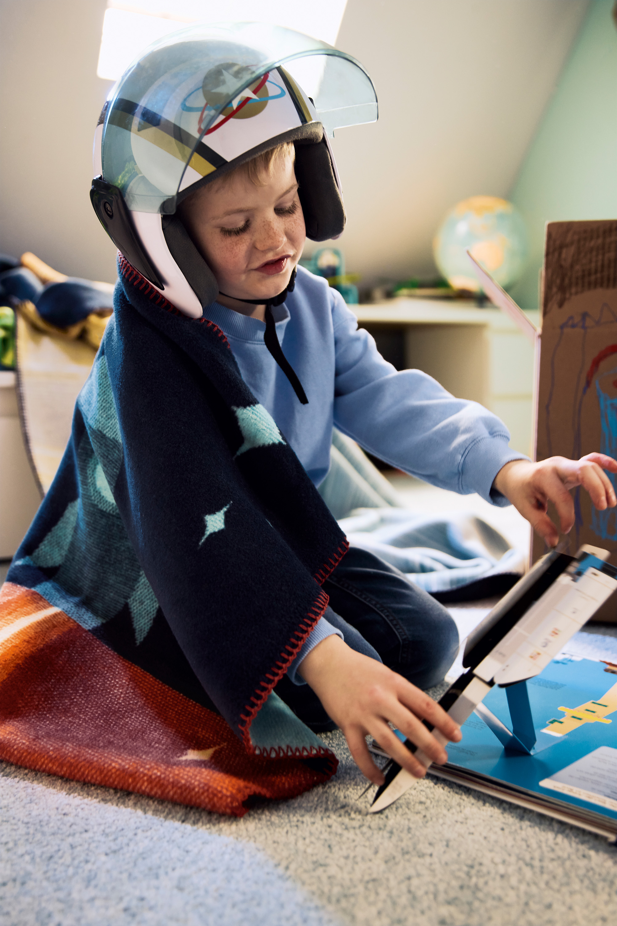 Babydecke Little Rocket Milieuaufnahme mit Kind