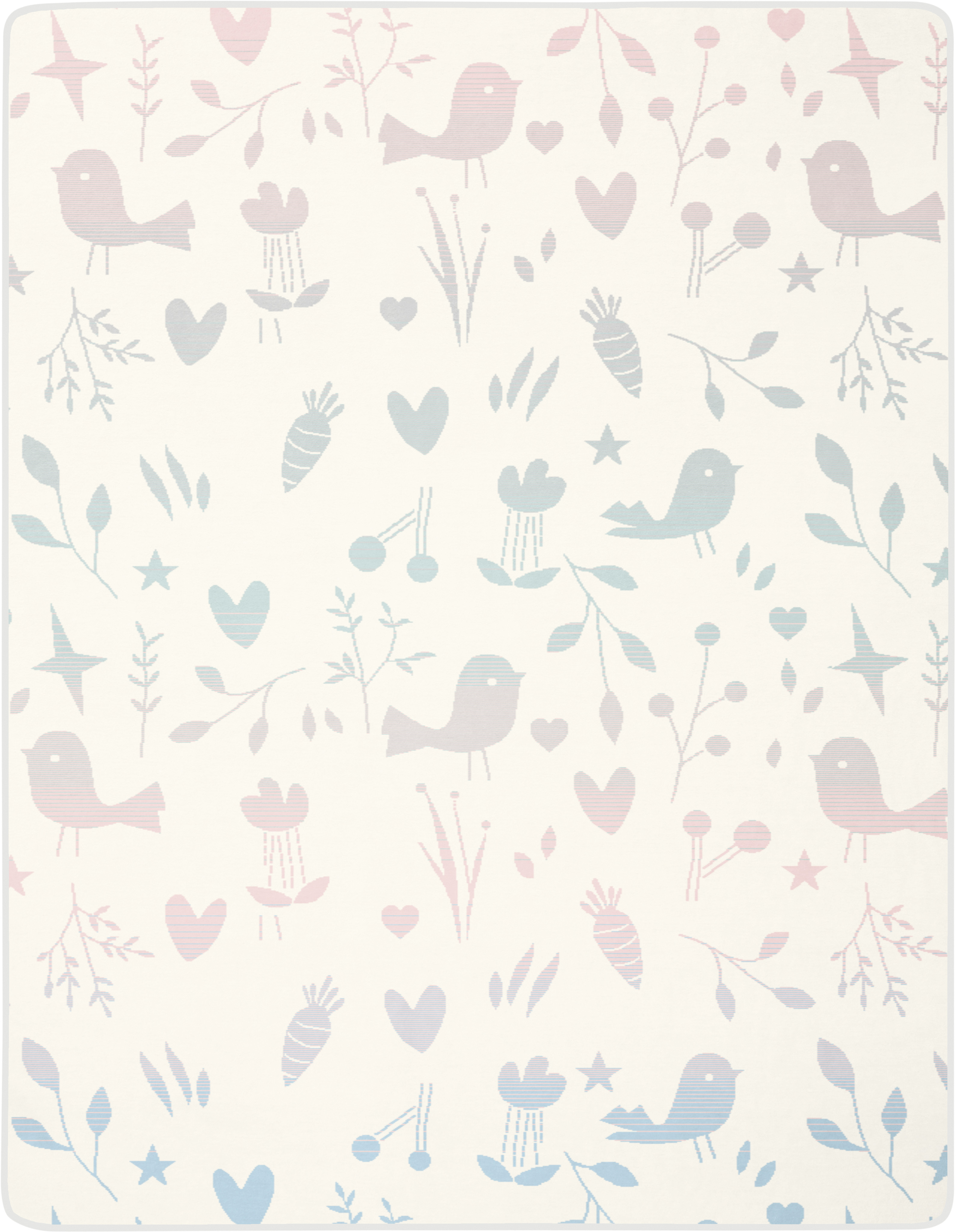 Babydecke Birdies mit Farbverlauf