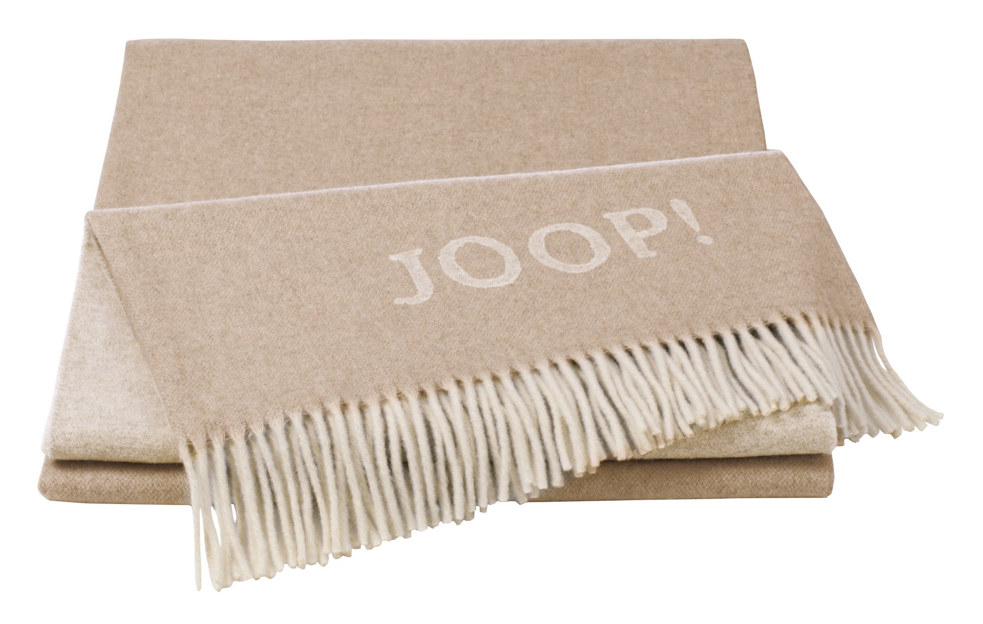 Plaid "JOOP! - Fine-Doubleface" Fransenplaid JOOP! Fine-Doubleface creme-natur
