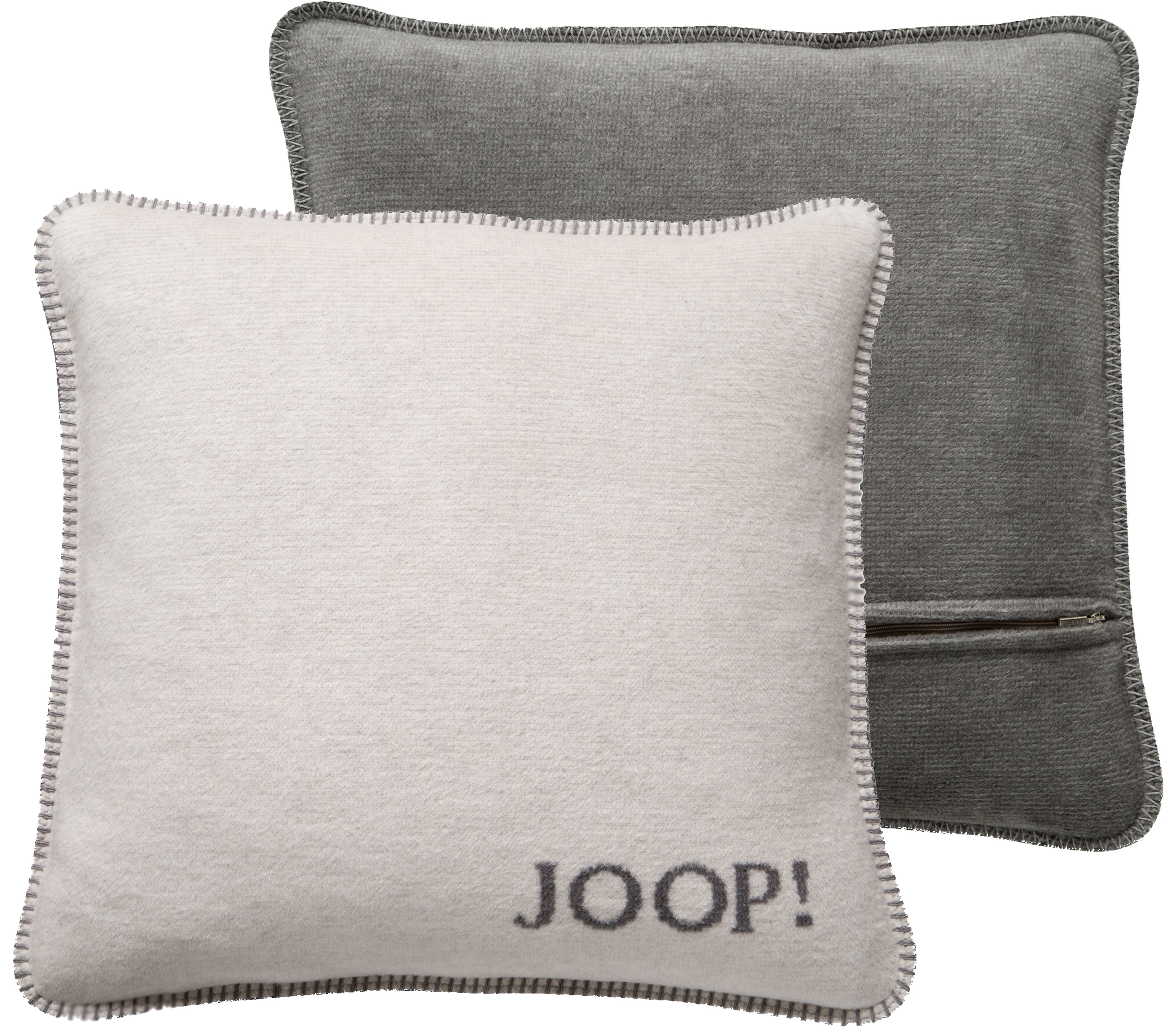 JOOP! Melange-Doubleface Kissen Kissen JOOP! Melange-Doubleface ecru-graphit mit Füllung