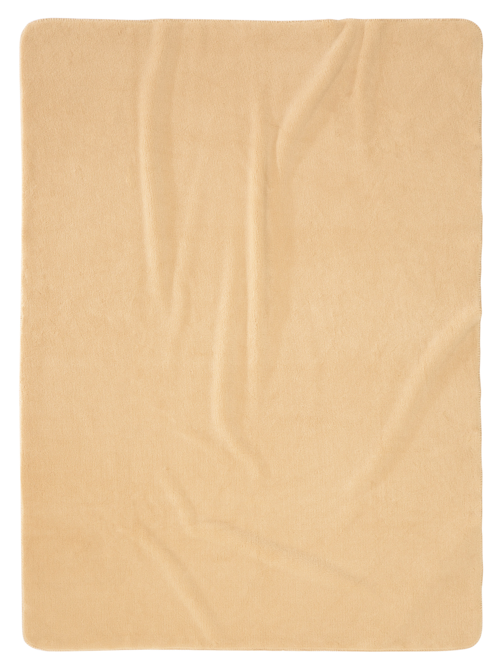 Wohndecke Wool Feel camel Freisteller wellig