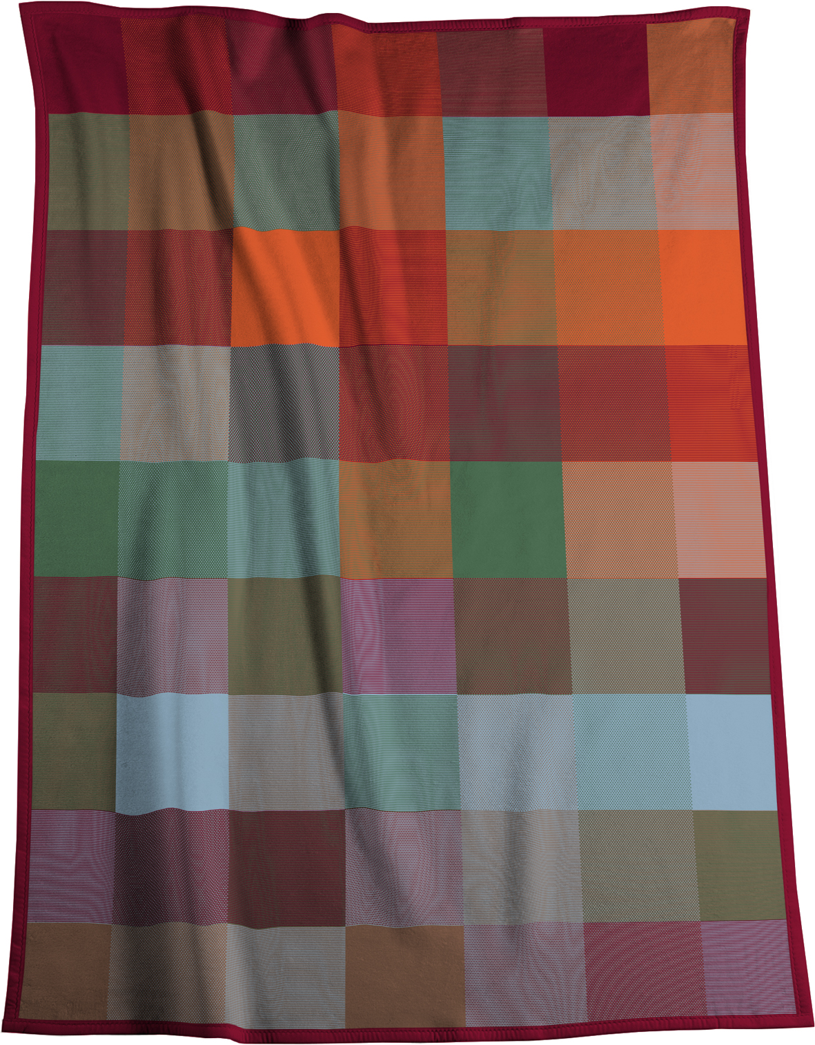 Bunt karierte Kuscheldecke aus 100% Baumwolle "Colour Woven" - Freisteller