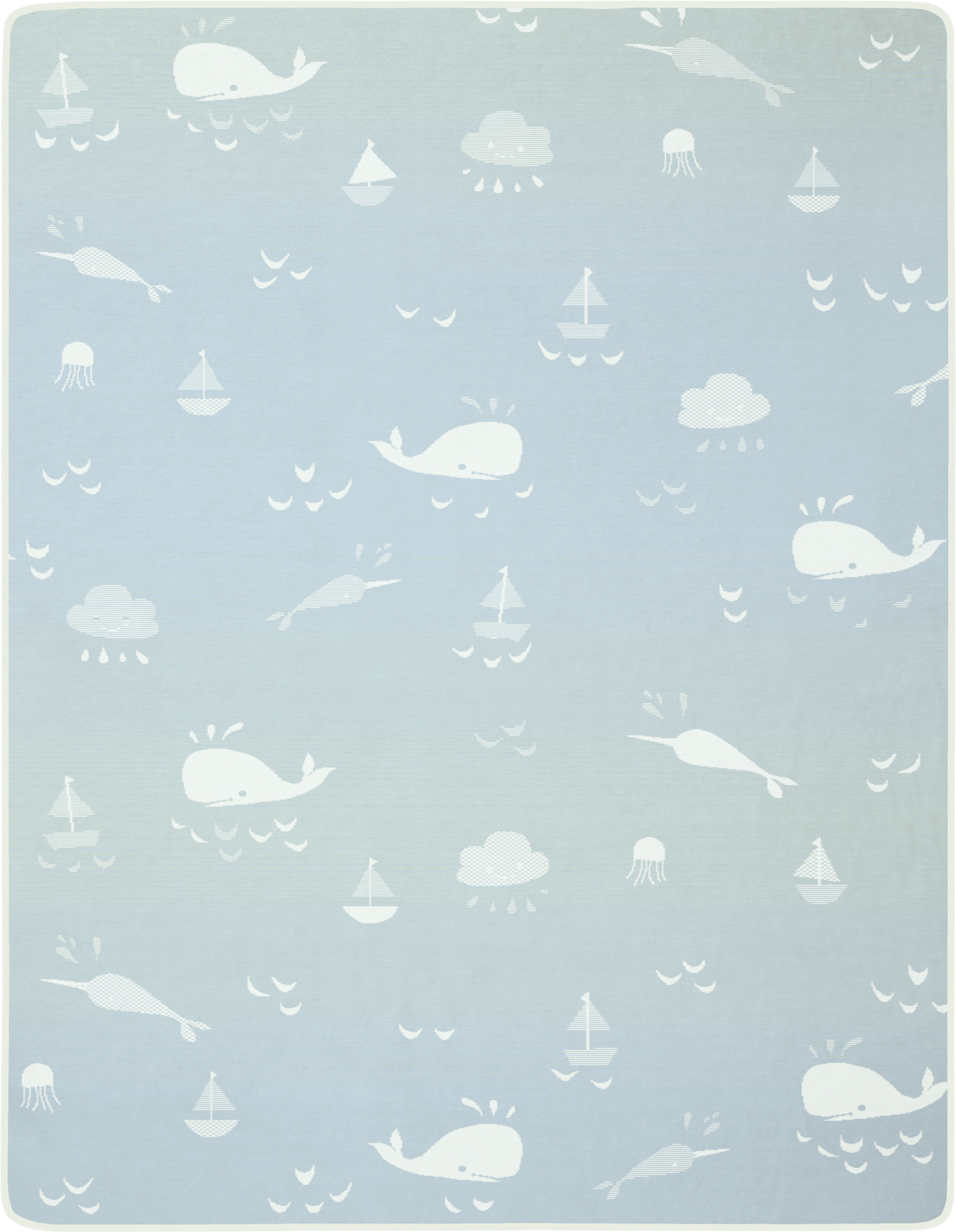 Babydecke Ocean in hellblau