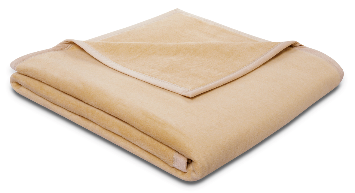 Hochwertige Wohndecke aus 100% Baumwolle in 150x200 cm in Beige