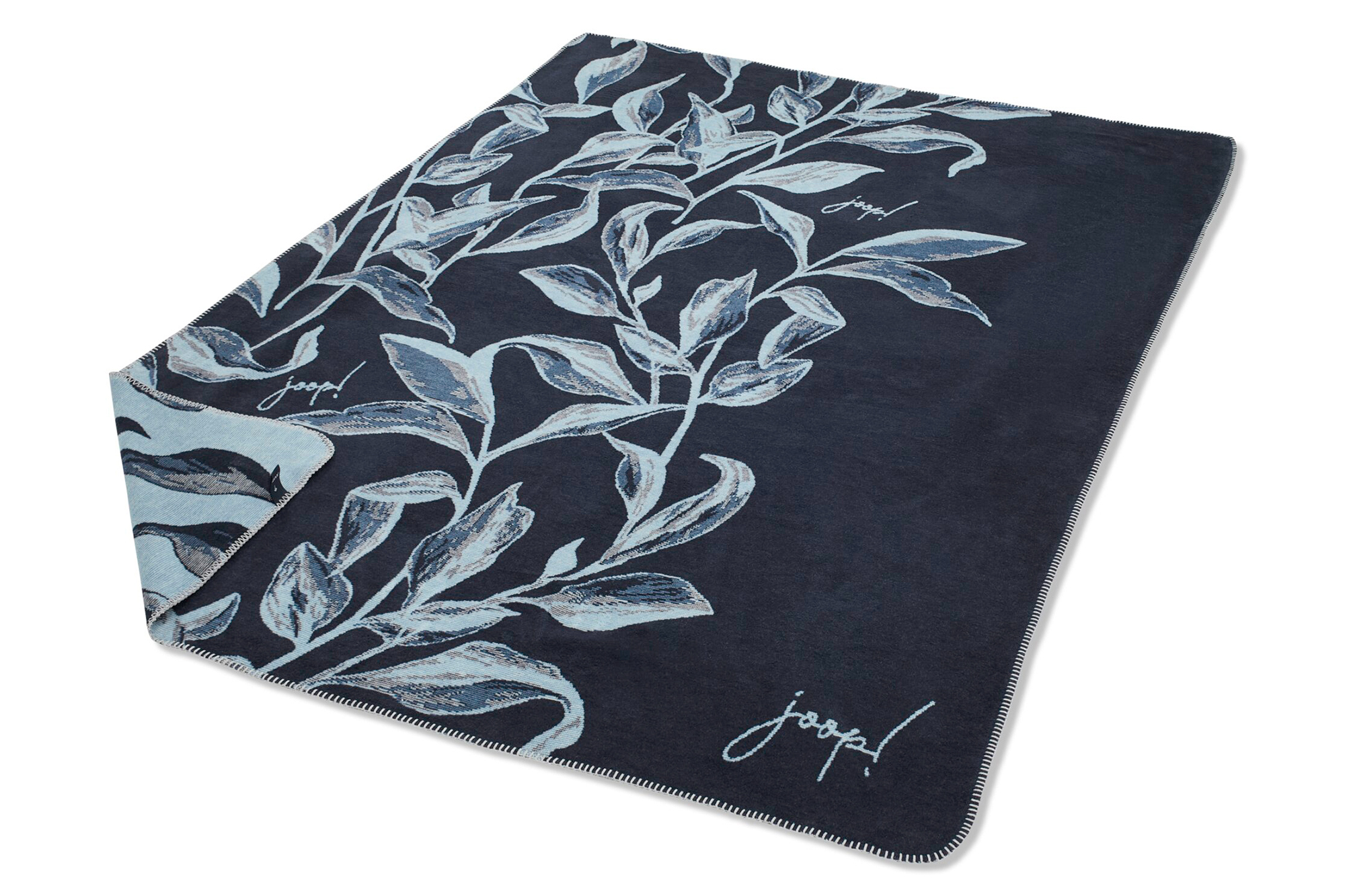 Wohndecke JOOP! Flora Marine Freisteller mit umgelegter Ecke