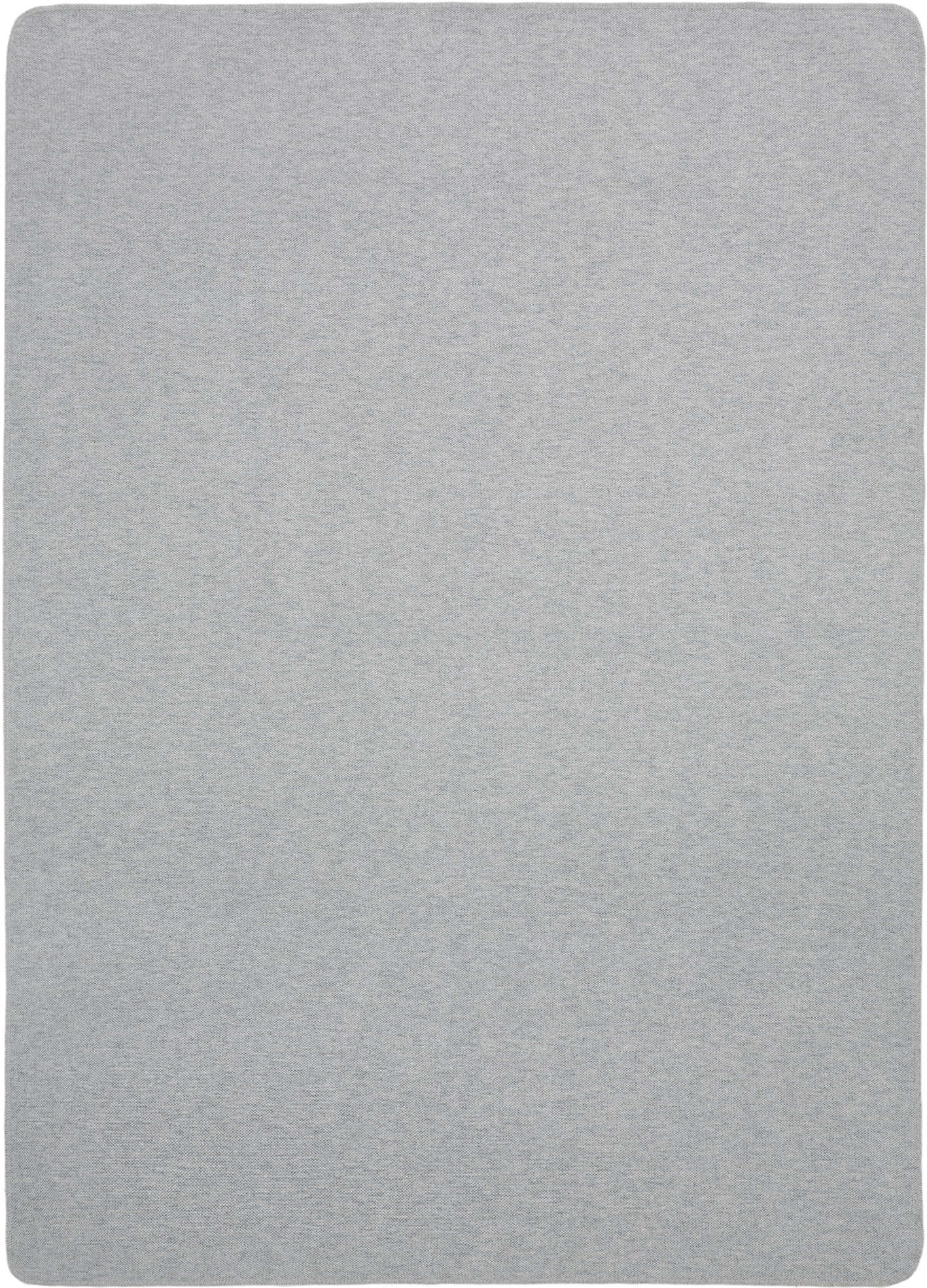 leichte Wohndecke "Easy" in grau mit Overlock-Stich
