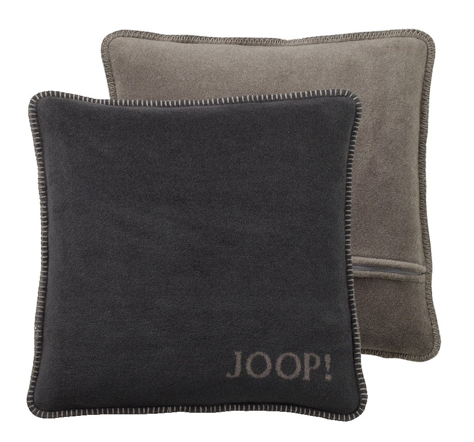 Kissen JOOP! Uni-Doubleface anthrazit-taupe mit Füllung