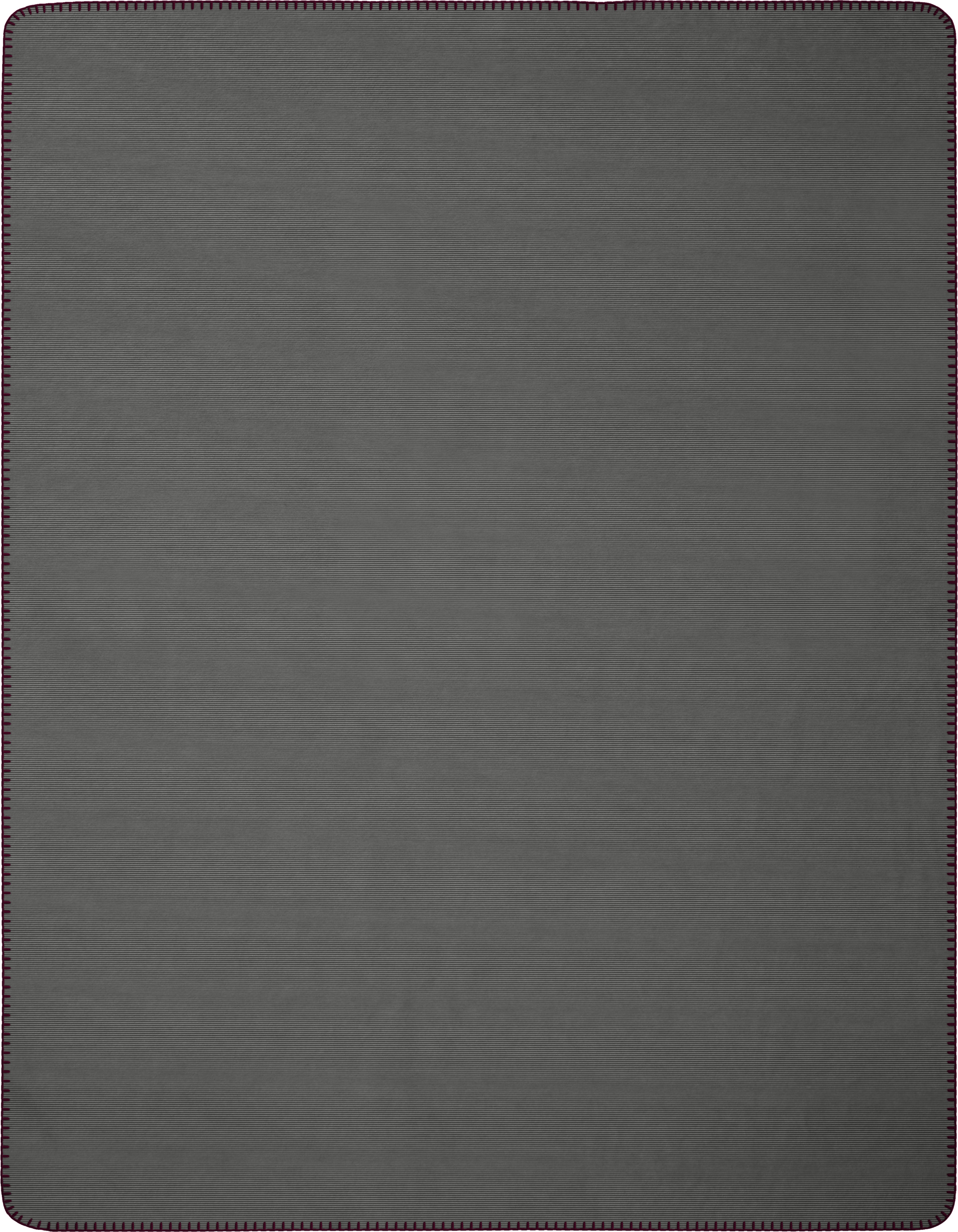 Wohndecke "Melange Doubleface" aus Baumwollmischgewebe in 150x200 cm in dunkelrot-anthrazit Rückseite
