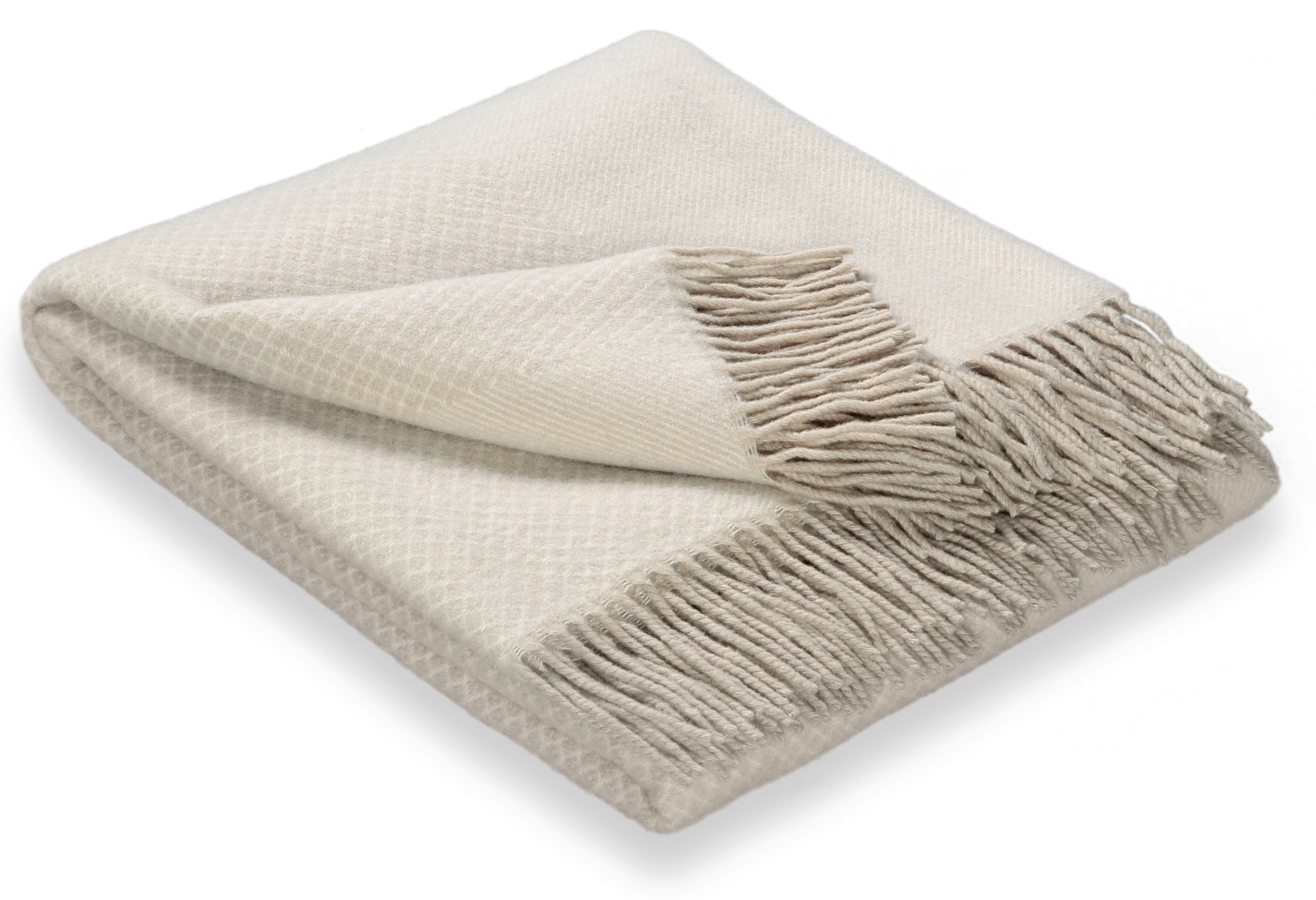 Hochwertiges Kaschmirplaid "Urban beige" aus 70% Kaschmir in beige - Päckchen