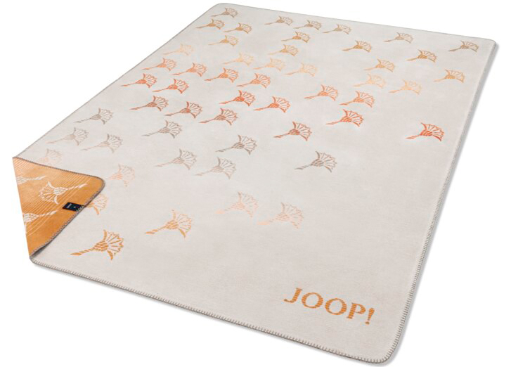 Wohndecke JOOP! FADED Cornflower sand Freisteller umgeklappt