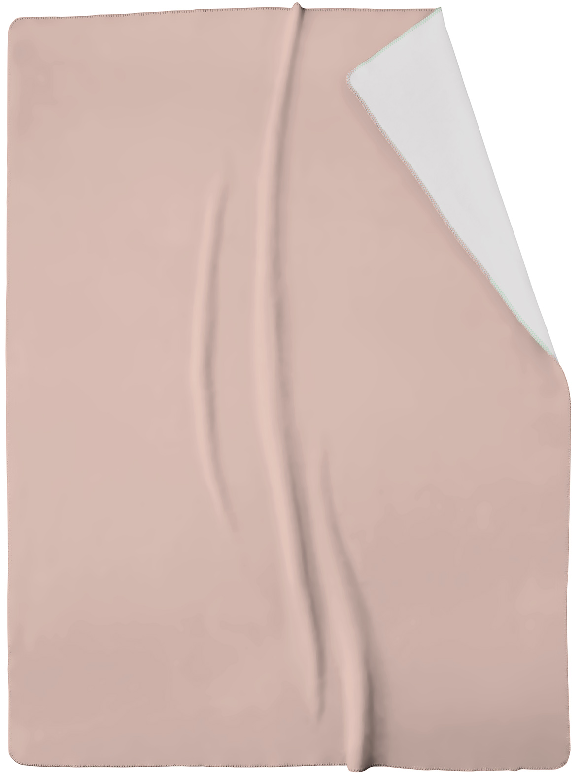 Wohndecke Duo Cotton lotus-ice Freisteller wellig mit umgelegter Ecke