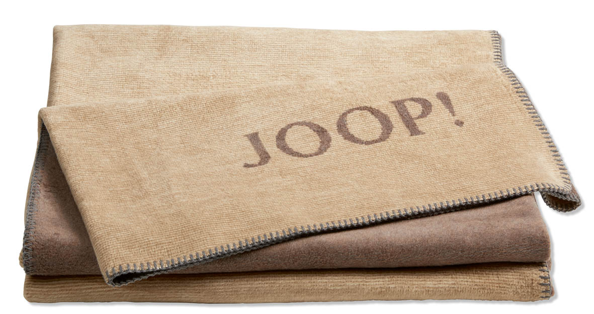 Wohndecke JOOP! Melange-Doubleface cashew-kastanie Päckchenbild