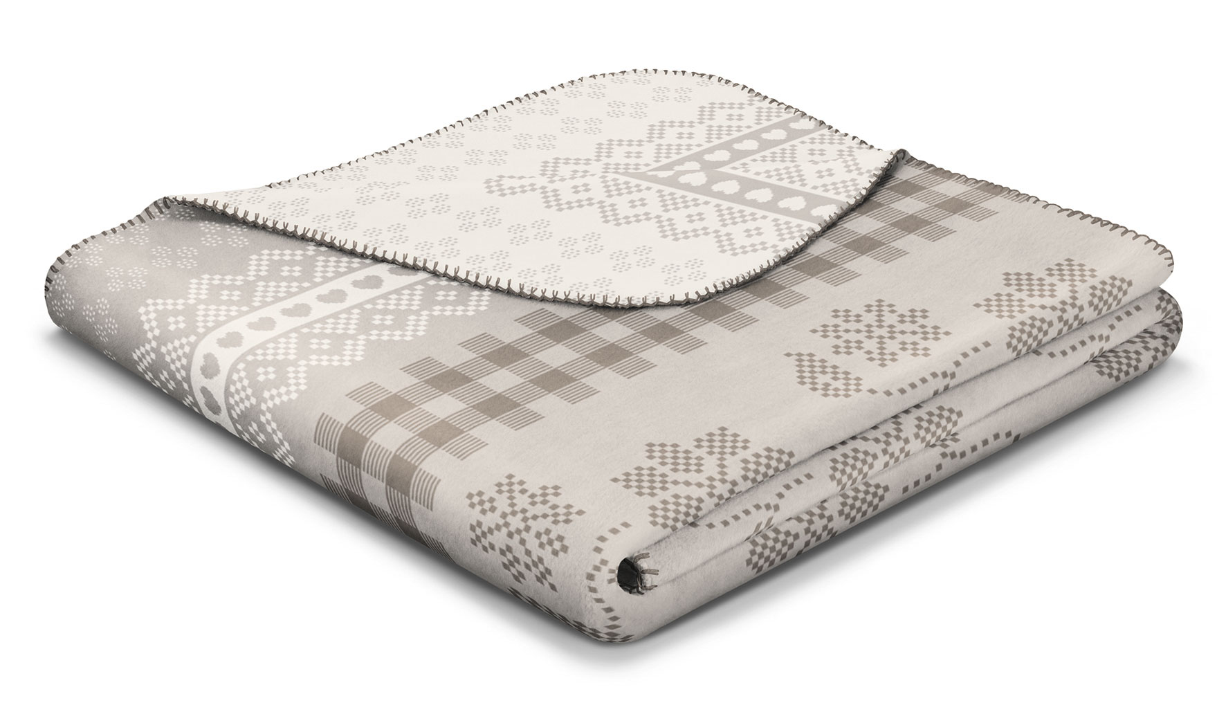 Wohn- und Kuscheldecke "Alps Nature" Kuscheldecke mit winterlichem Dessin Alps Nature Päckchenbild