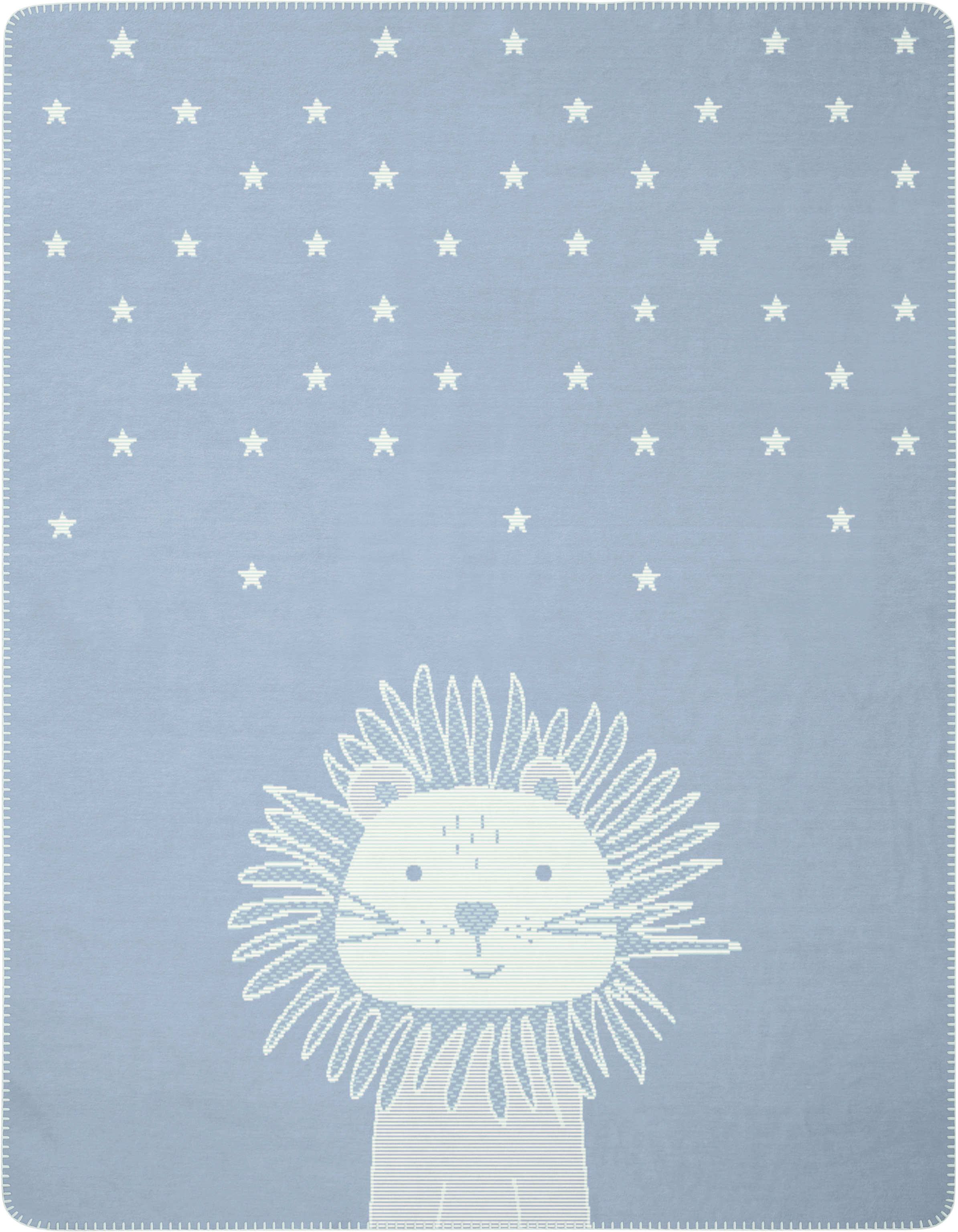 Babydecke Leo blau Vorderseite