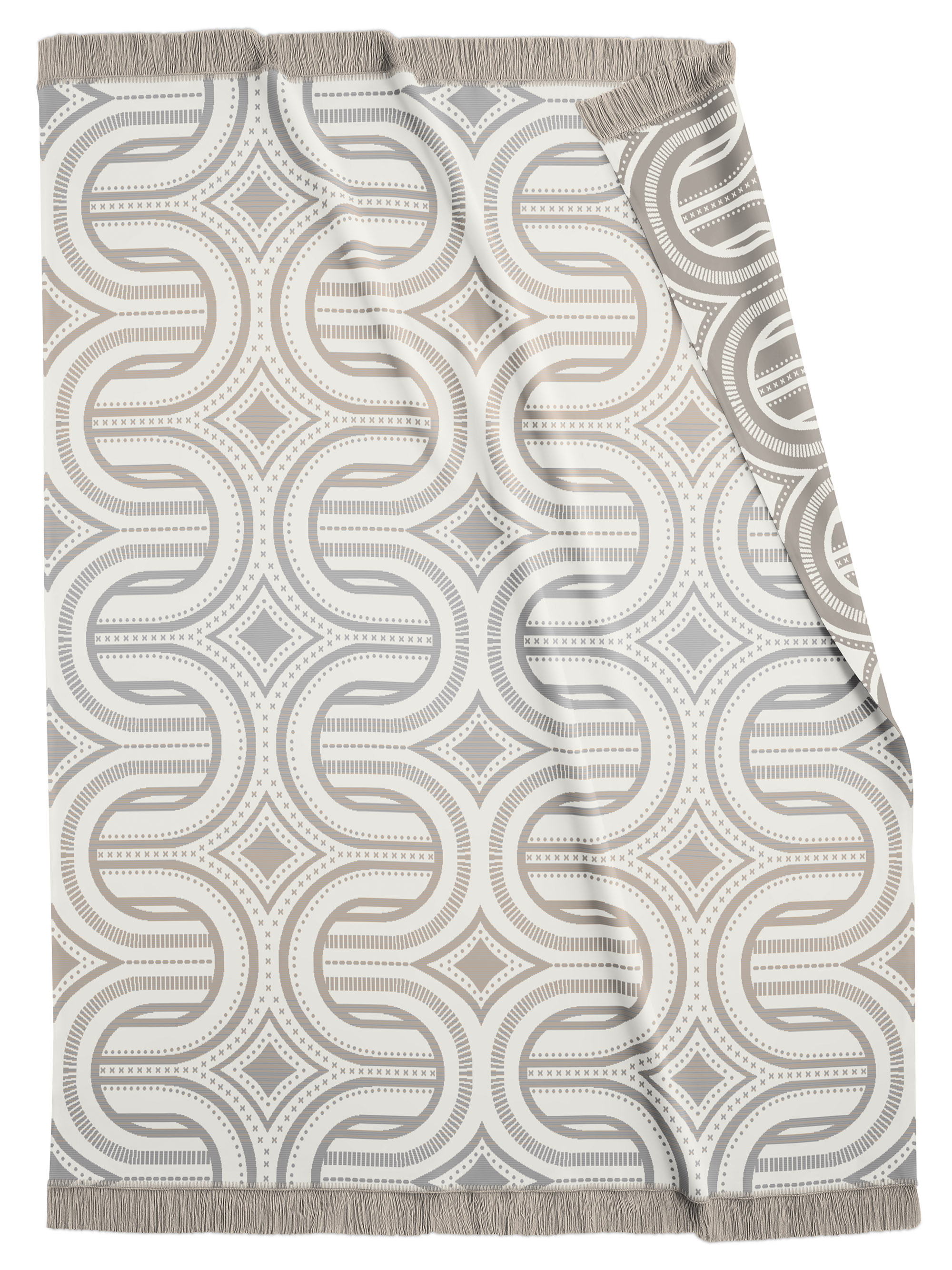 Kuscheldecke mit Fransen Raw Texture Freisteller wellig mit ungelegter Ecke