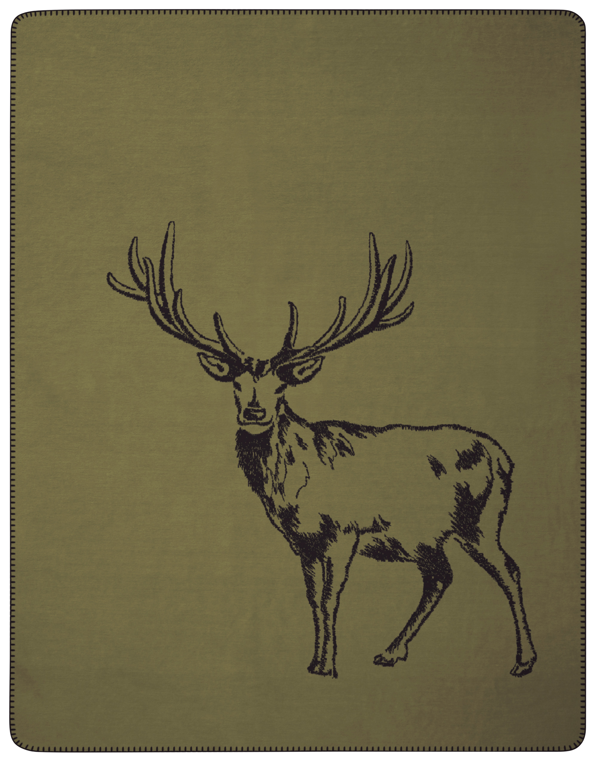 Wohndecke Deer Green Freisteller Vorderseite