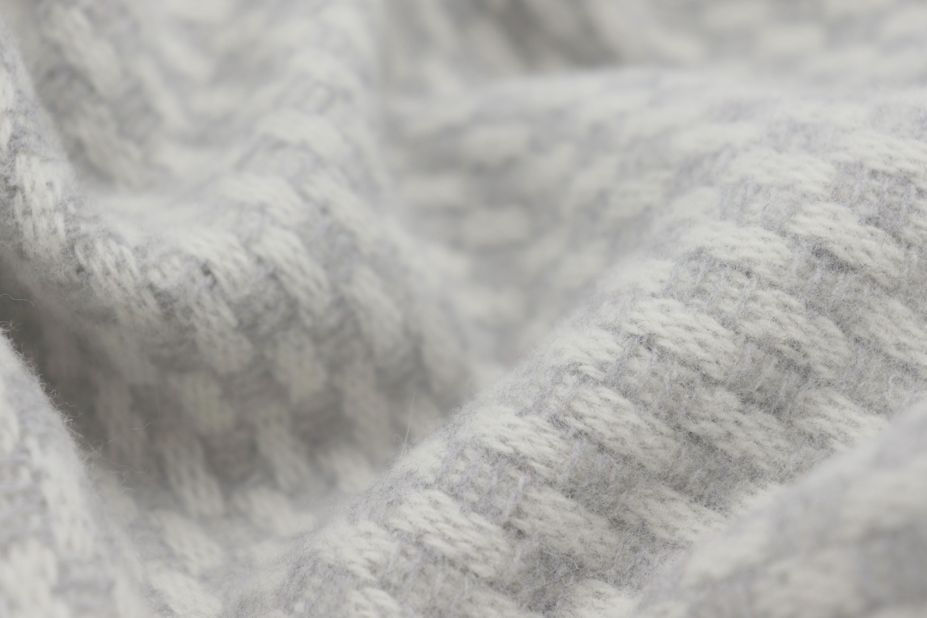 Wolldecke Merino silver Nahaufnahme Flor