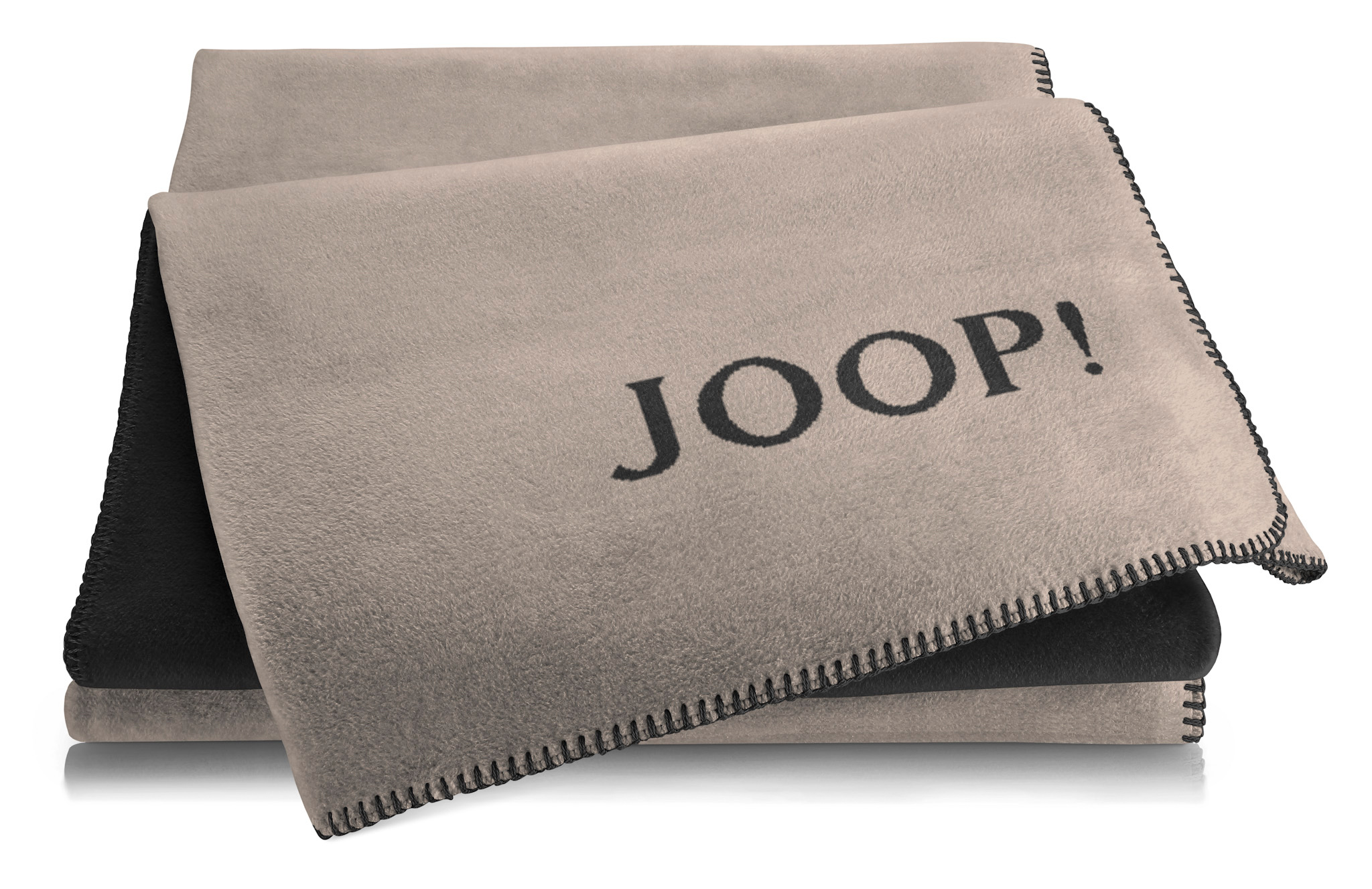 Wohn- und Kuscheldecke "JOOP! Uni-Doubleface" Kuscheldecke Joop! UDF stein-anthrazit Päckchenbild