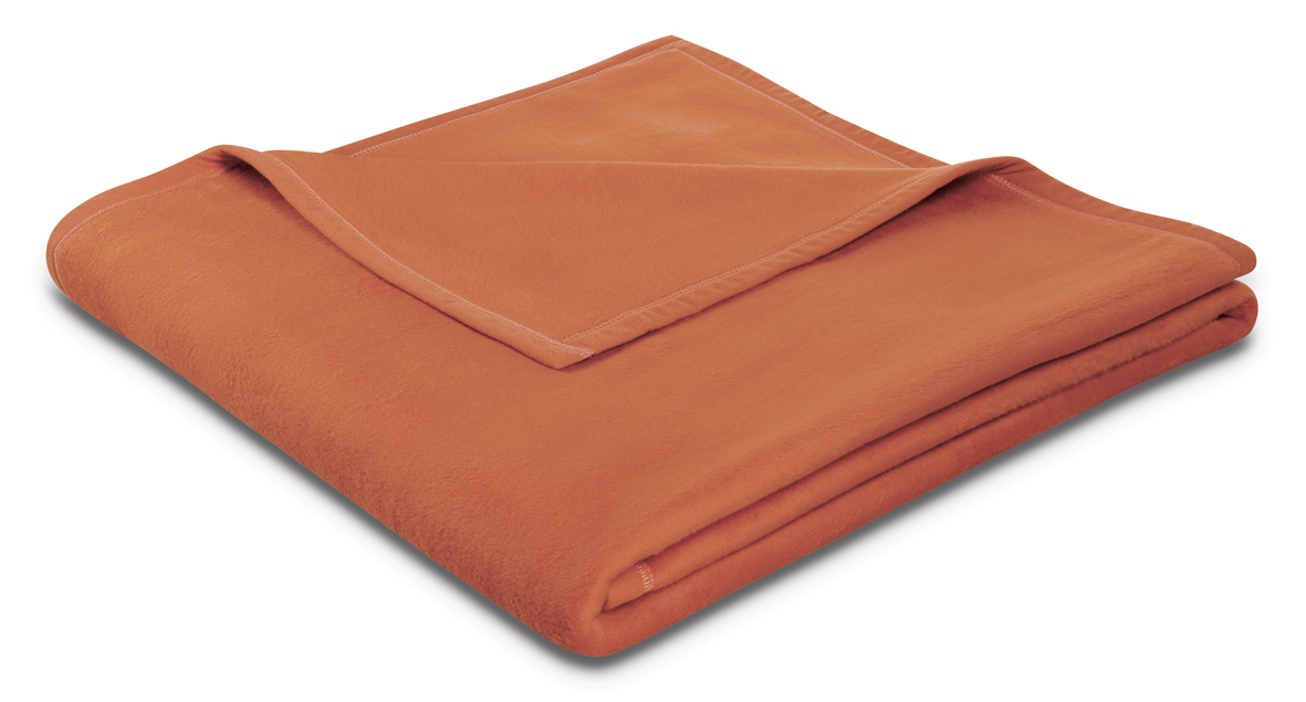 Wohn- und Kuscheldecke "Uno Soft" Flauschige Wohndecke "Uno Soft" in terracotta