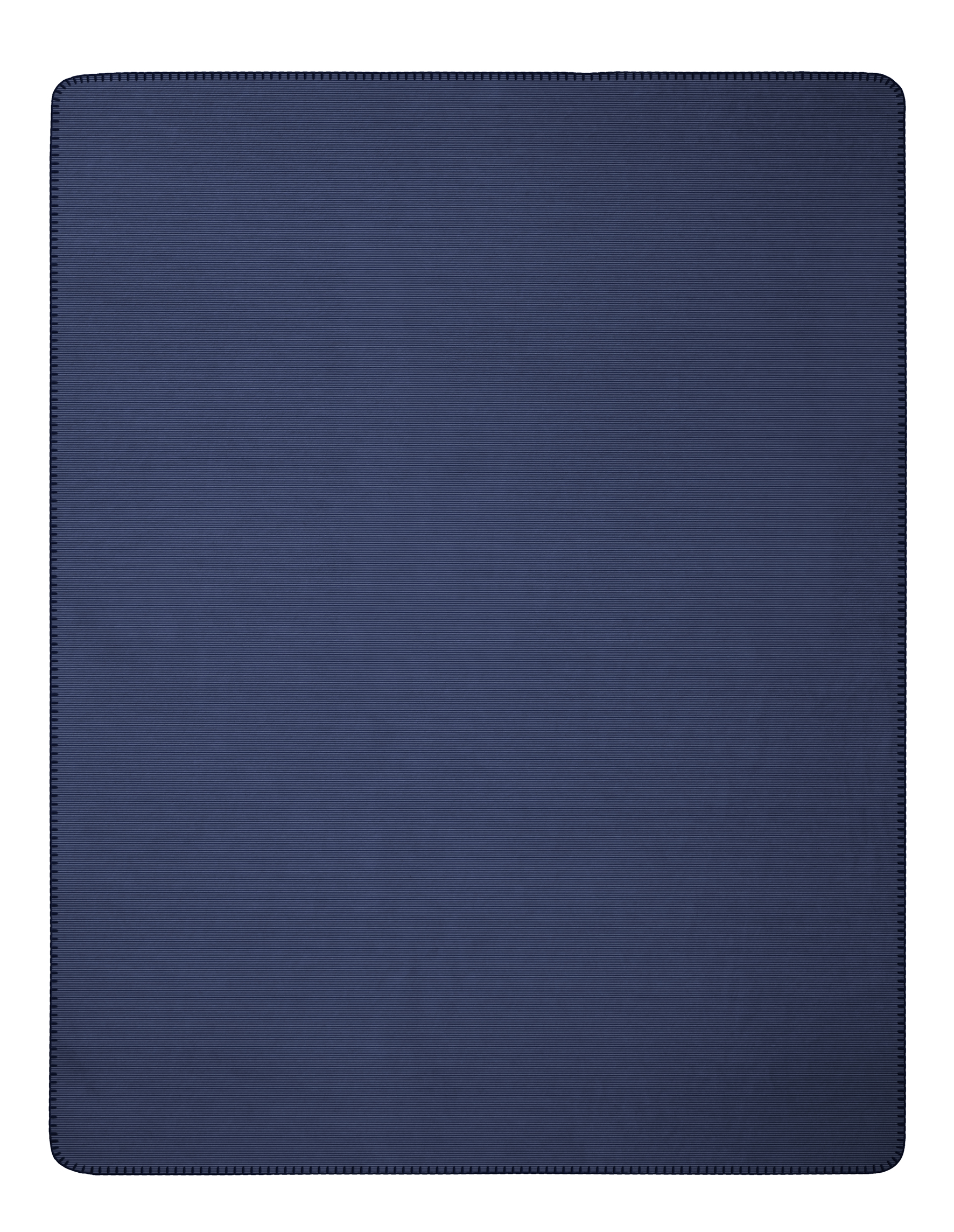 Wohndecke "Melange Doubleface" aus Baumwollmischgewebe in 150x200 cm in Marineblau-Silbergrau - Vorderseite