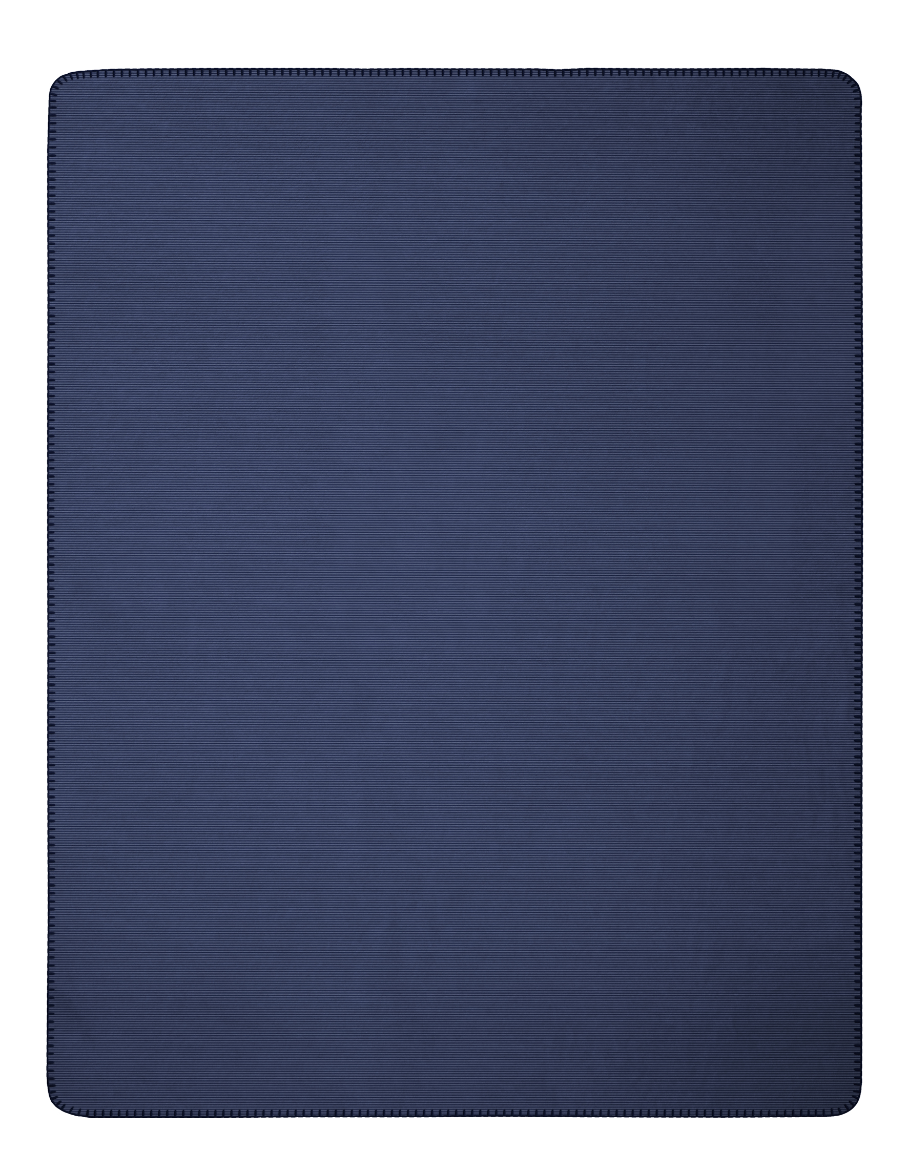 Wohndecke "Melange Doubleface" aus Baumwollmischgewebe in 150x200 cm in Marineblau-Silbergrau - Vorderseite