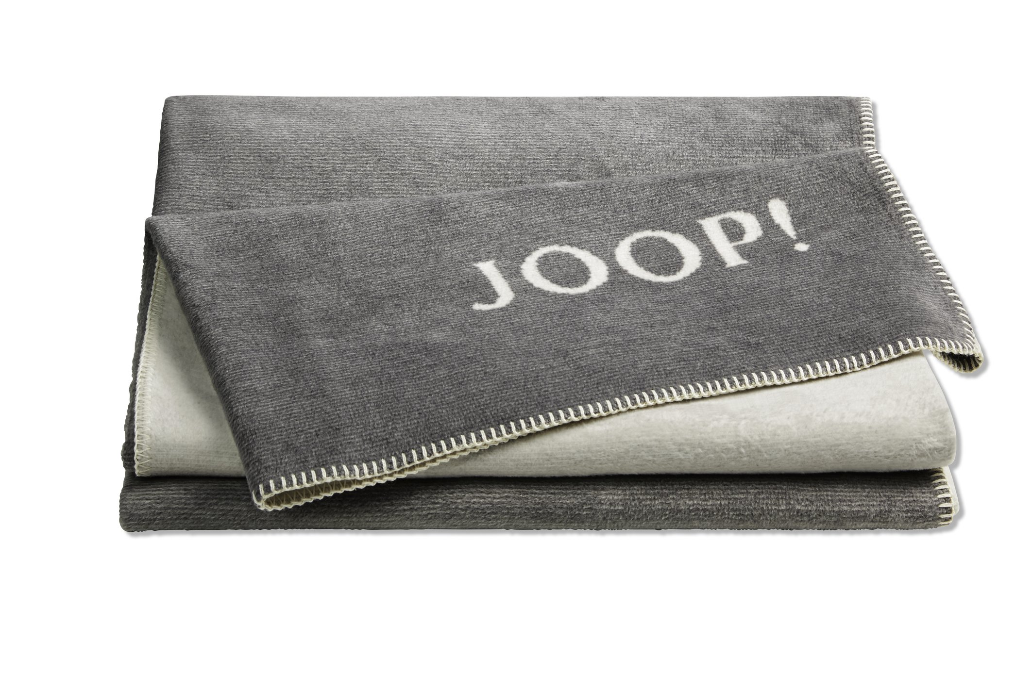 Wohndecke Joop! Melange-Doubleface graphit-ecru Päckchenbild