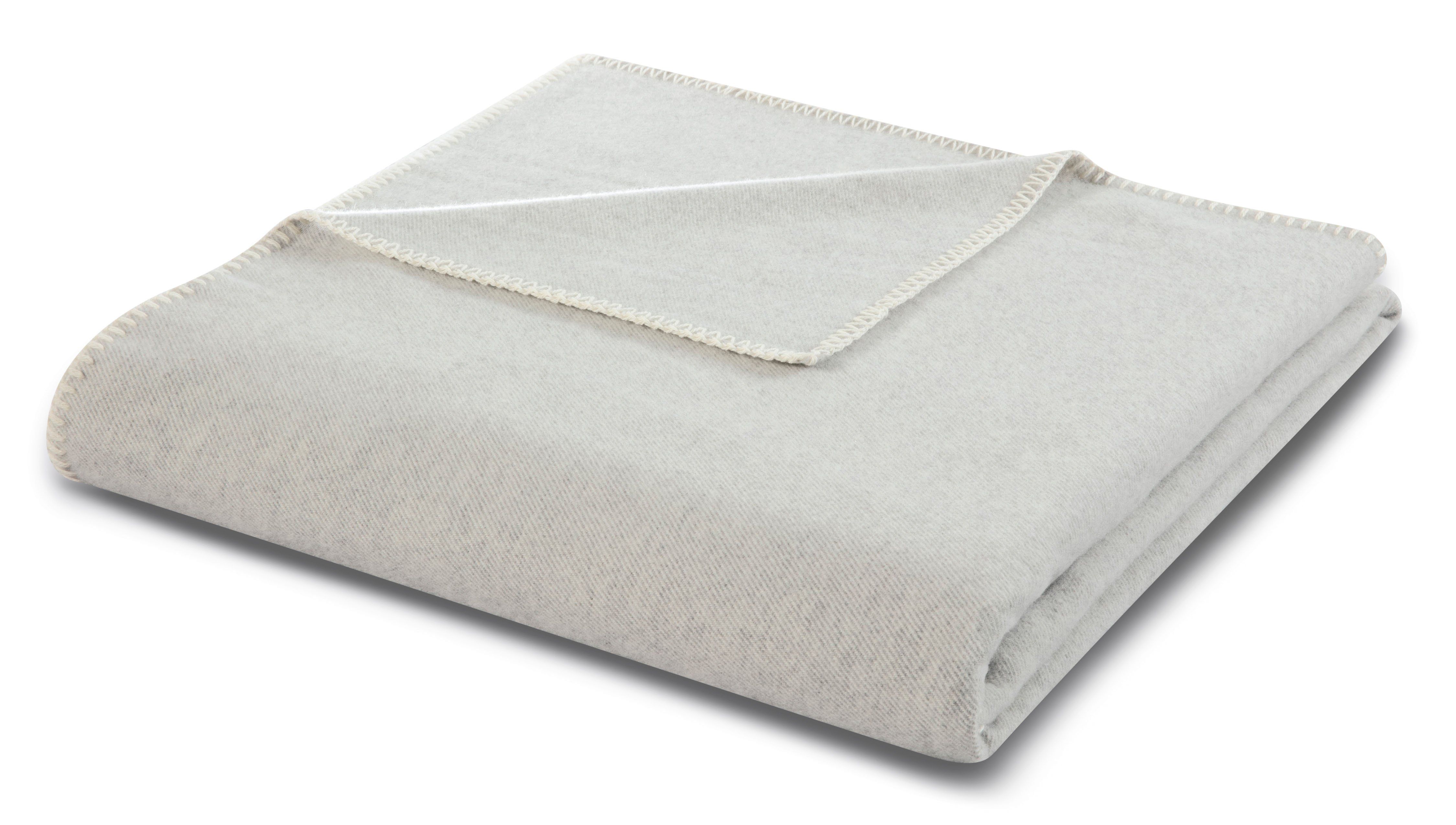 Leichte Wolldecke aus Recycling-Garn "Light Wool - light grey"