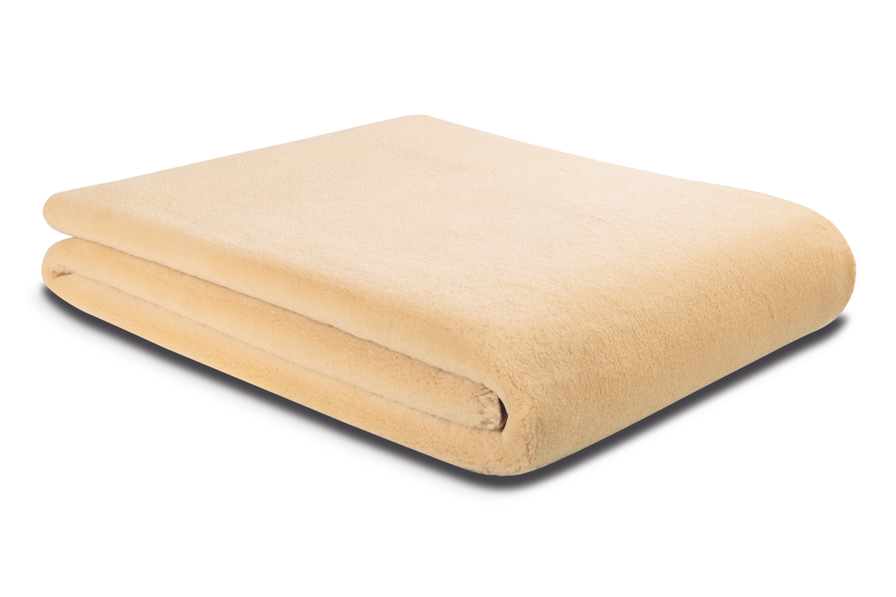 Wohndecke Wool Feel camel Päckchenbild