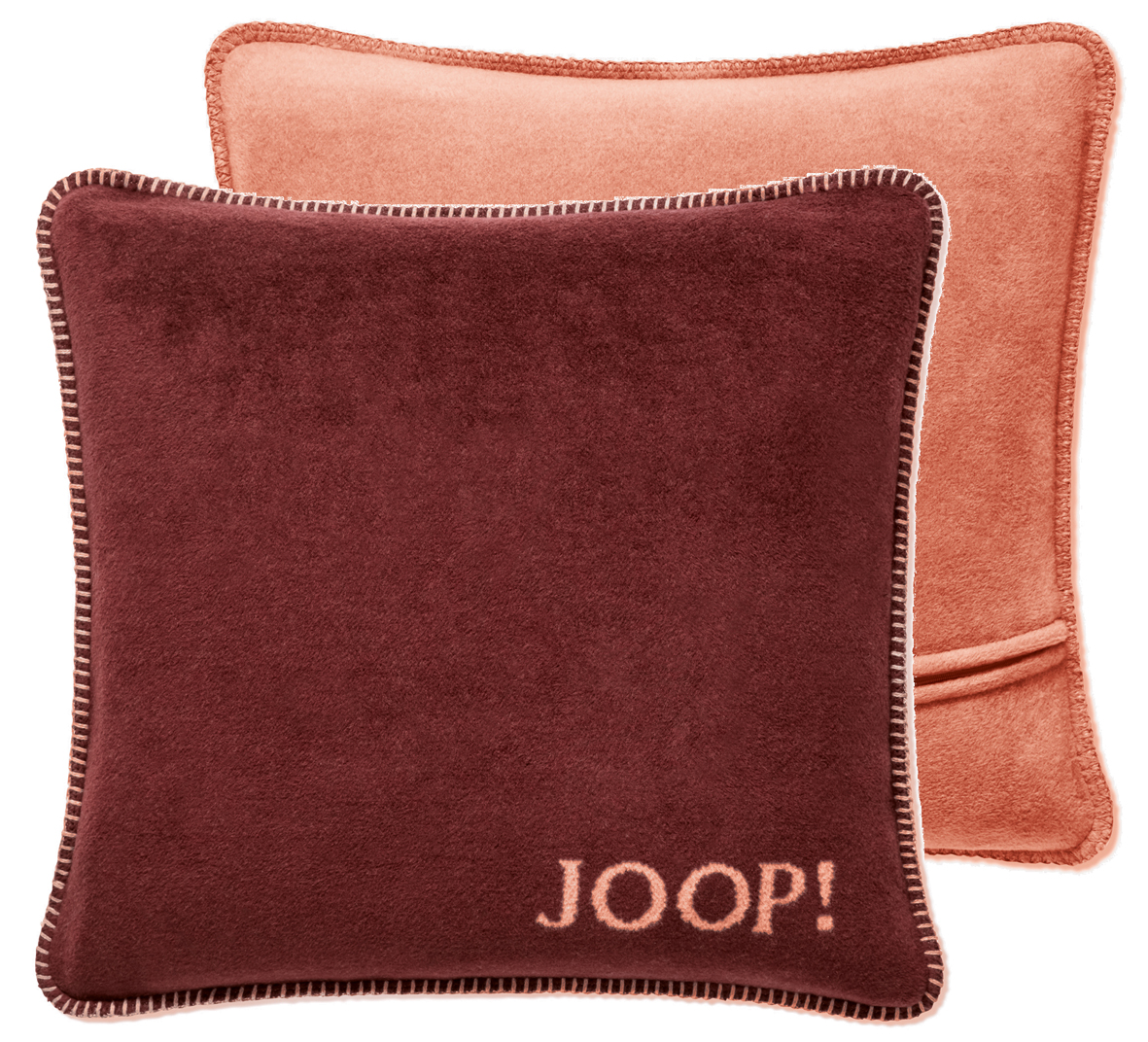 Kissen JOOP! Uni-Doubleface bordeaux-orange mit Füllung