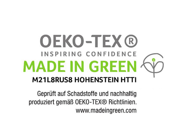 Zertifikat - Öko-Tex Made in Green