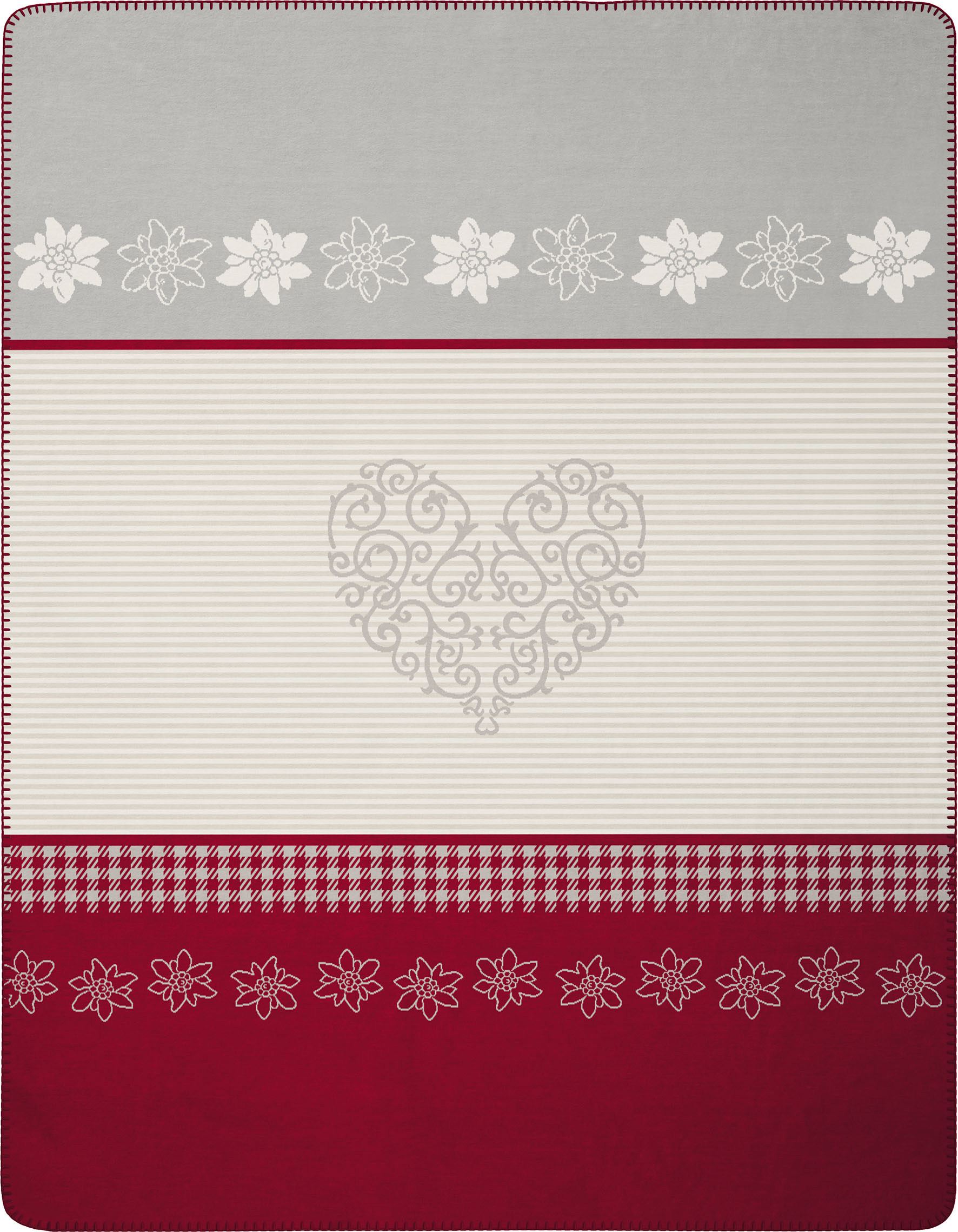 Wohn- und Kuscheldecke "Alpine Look" Wohndecke Alpine Look Freisteller Vorderseite