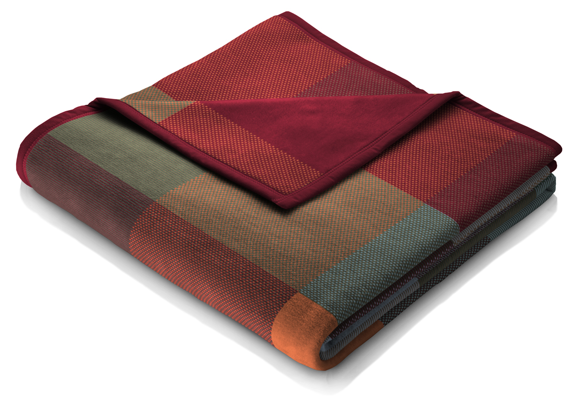 Wohn- und Kuscheldecke "Colour Woven" Bunt karierte Kuscheldecke aus 100% Baumwolle "Colour Woven" - Päckchen
