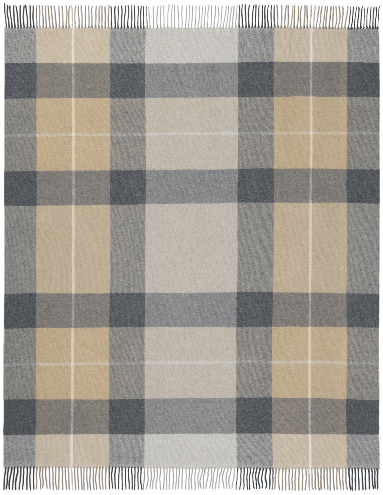 kariertes Wollplaid "Quito" in 130x170 cm in beige