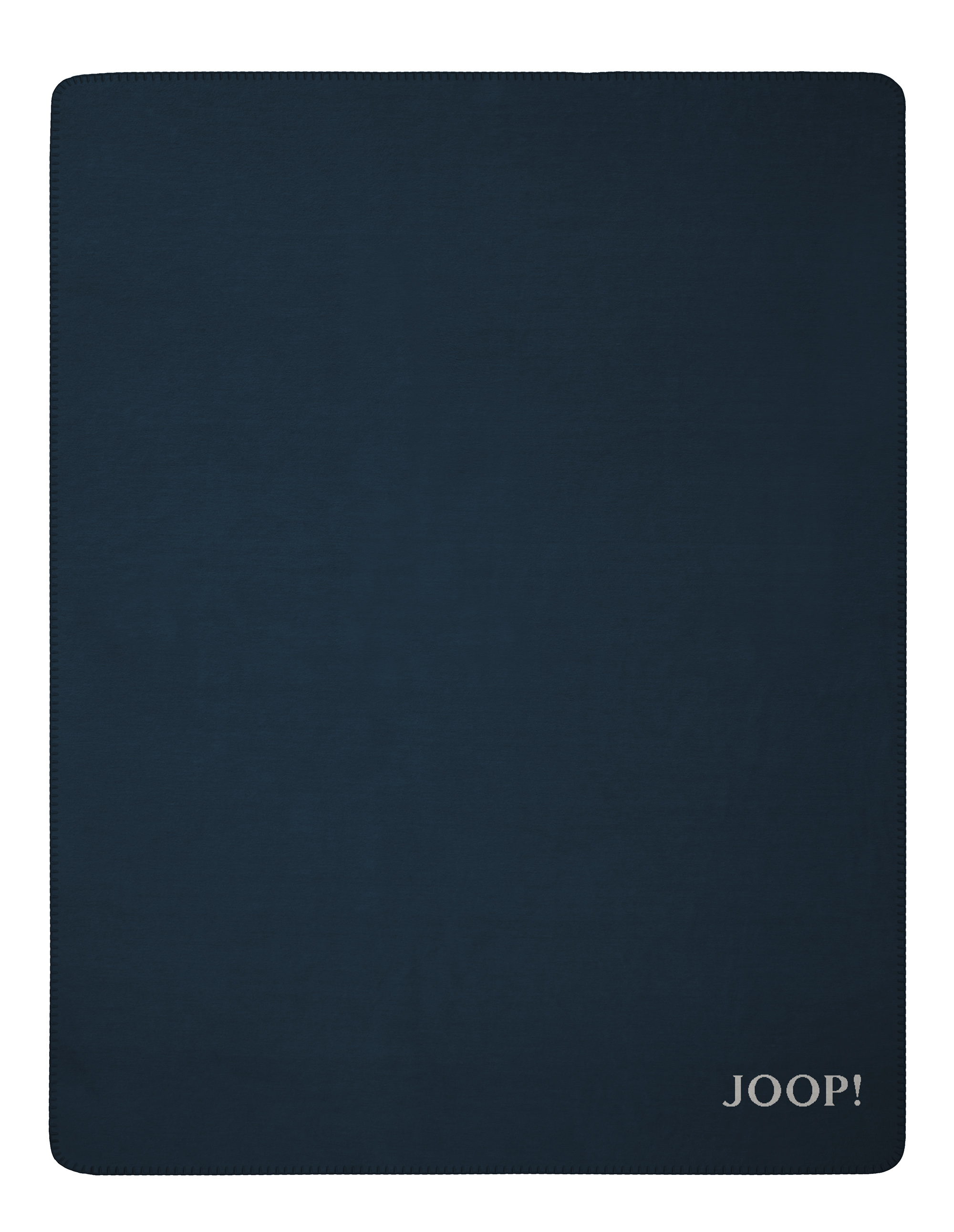 Joop! Wohndecke Uni-Doubleface Marine-Rauch Freisteller glatt Vorderseite