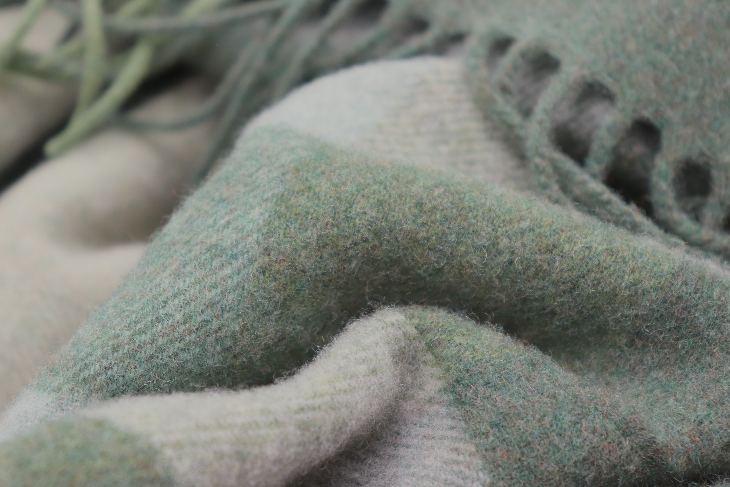 Kaschmirplaid Moss Charming Nahaufnahme Flor