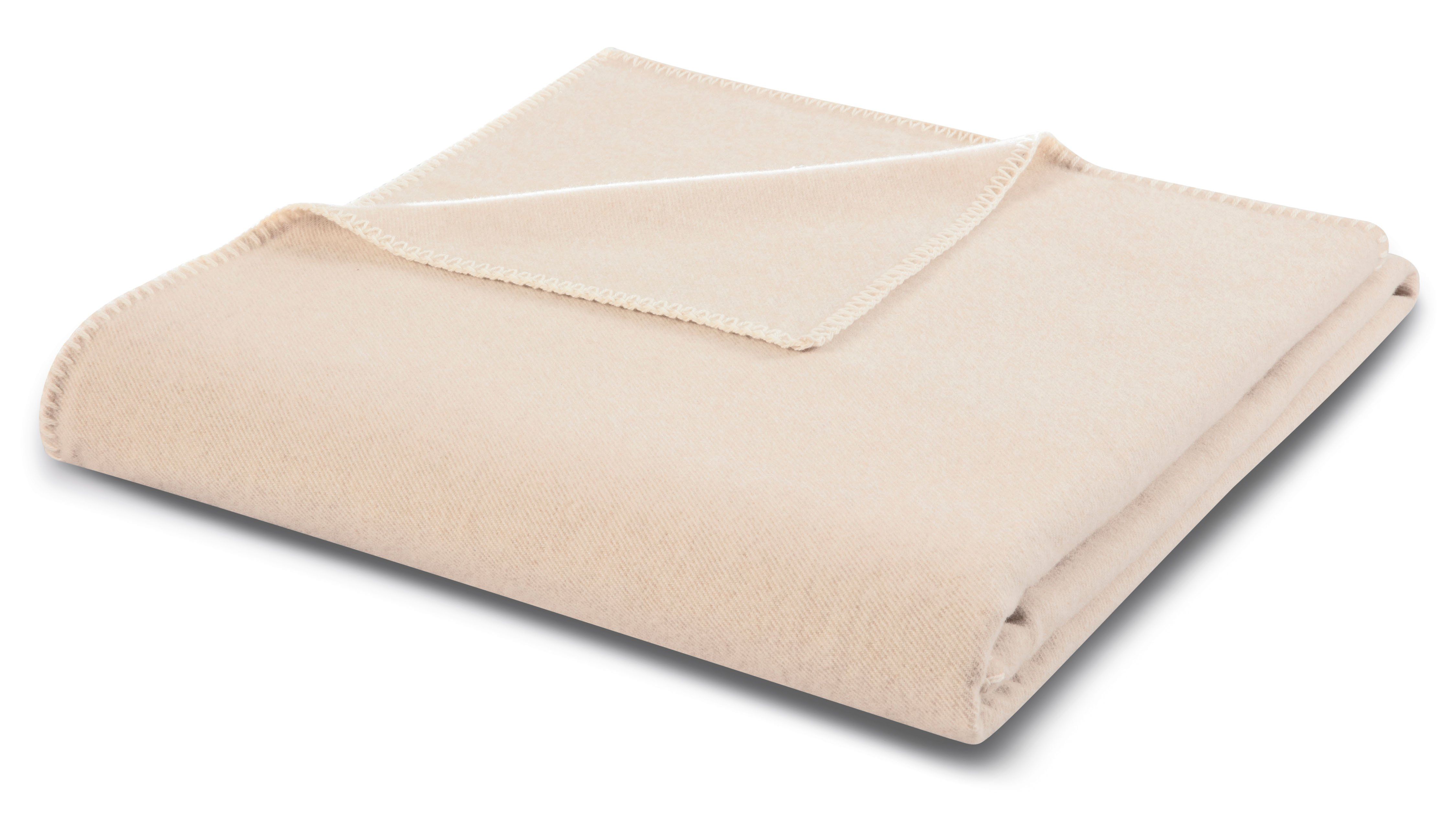 Leichte Wolldecke aus Recycling-Garn "Light Wool - beige"