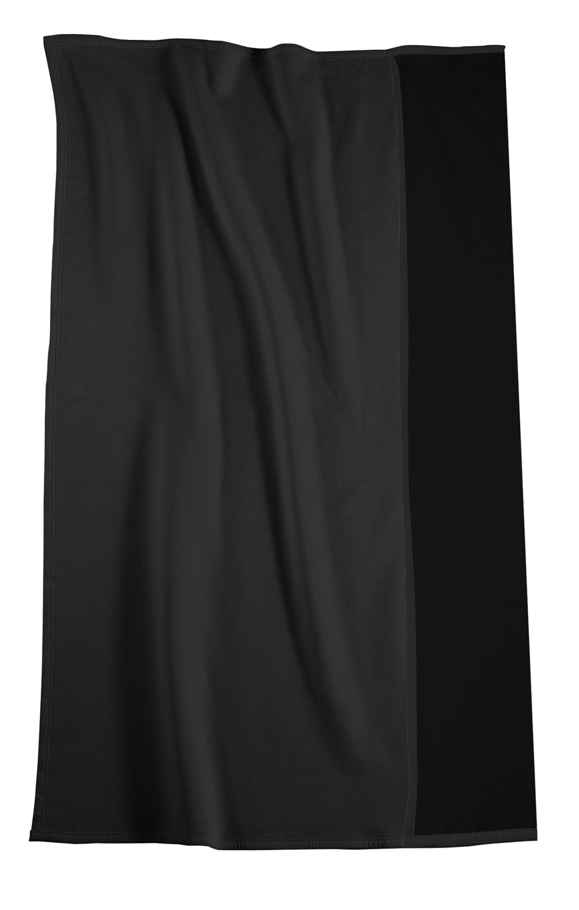 Wohndecke Exquisite Cotton anthrazit Freisteller wellig mit umgelegter Seite