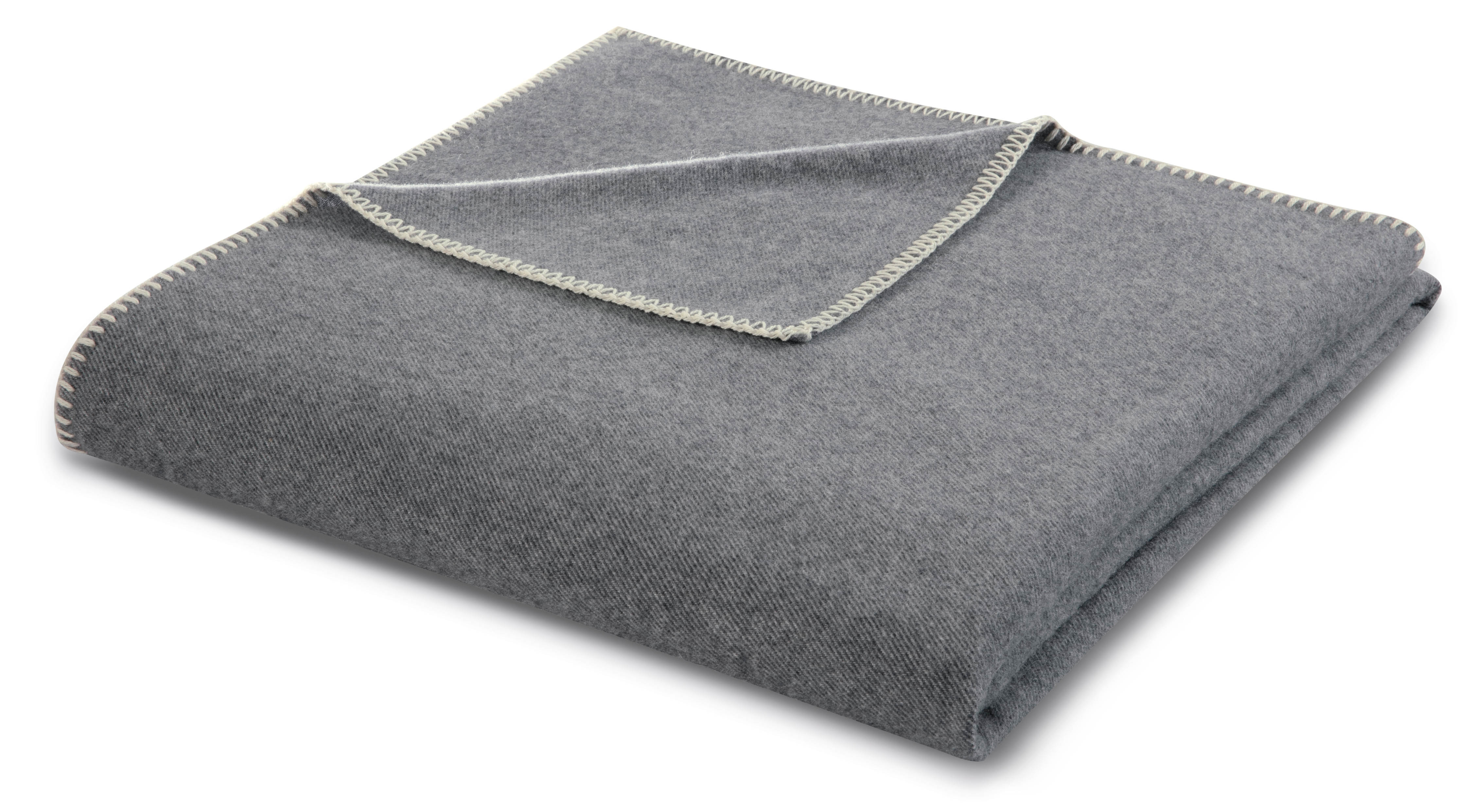 Leichte Wolldecke aus Recycling-Garn "Light Wool - grey"