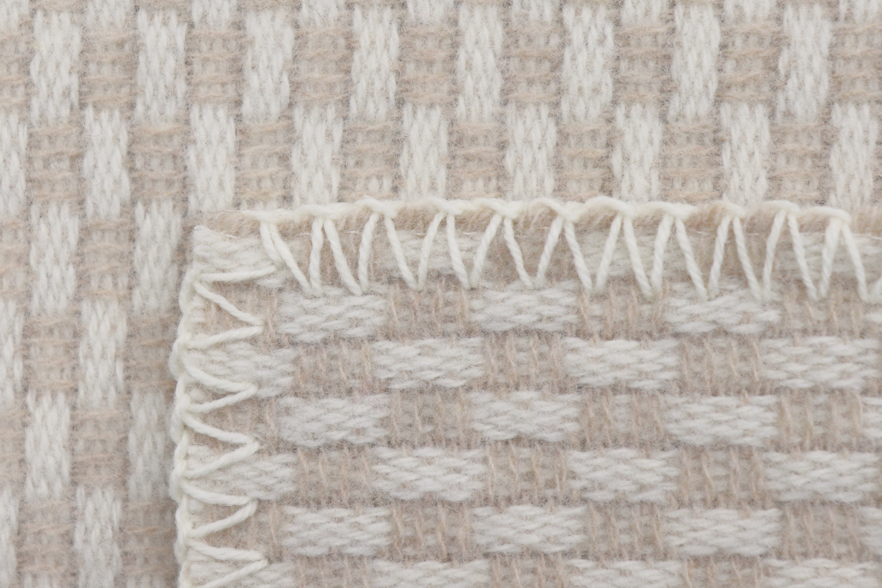 Wolldecke Merino nature Nahaufnahme Einfassung