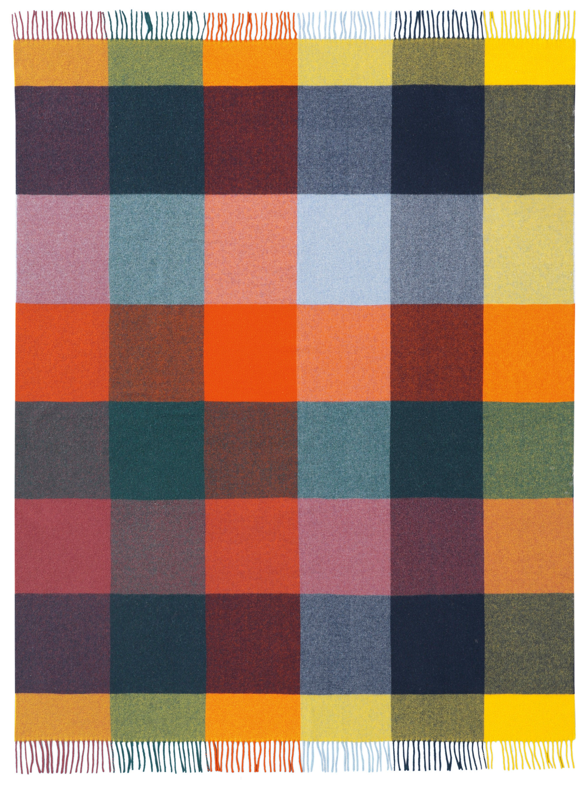 Plaid Vibrant Square aus Merinowolle Freisteller
