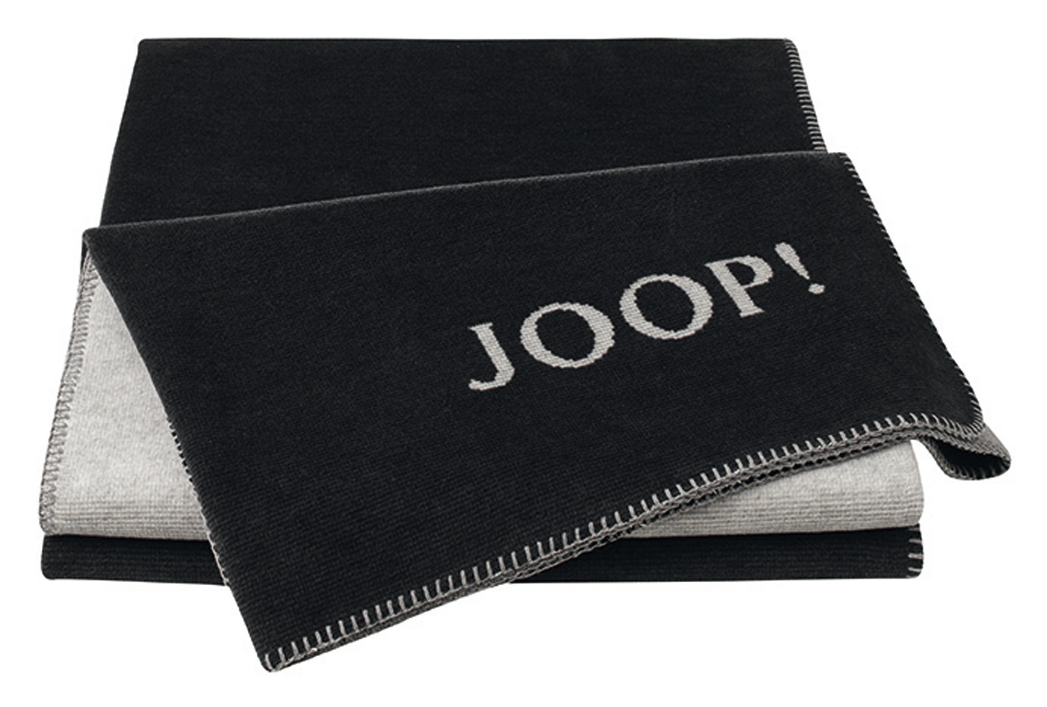 Wohn- und Kuscheldecke "JOOP! - Melange Doubleface" Wohndecke JOOP! Melange-Doubleface anthrazit-silber Päckchenbild