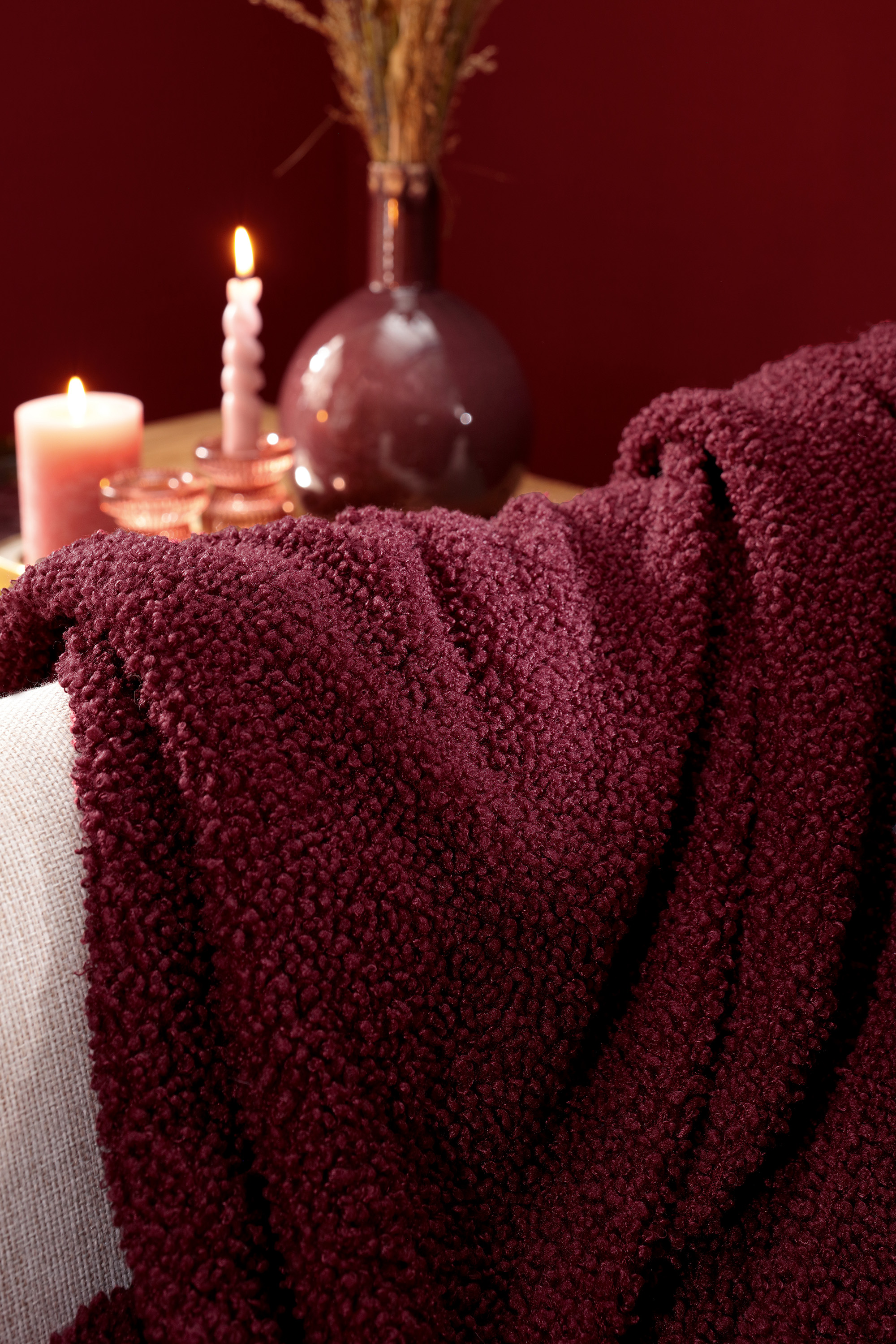 Wohn- und Kuscheldecke "Teddy" Wohndecke Teddy Milieubild Nahaufnahme