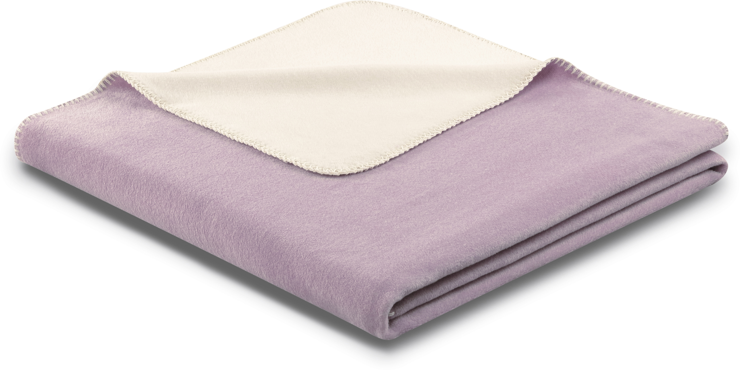 Wohndecke Duo Cotton Farbe lilac-ecru Päckcehnbild