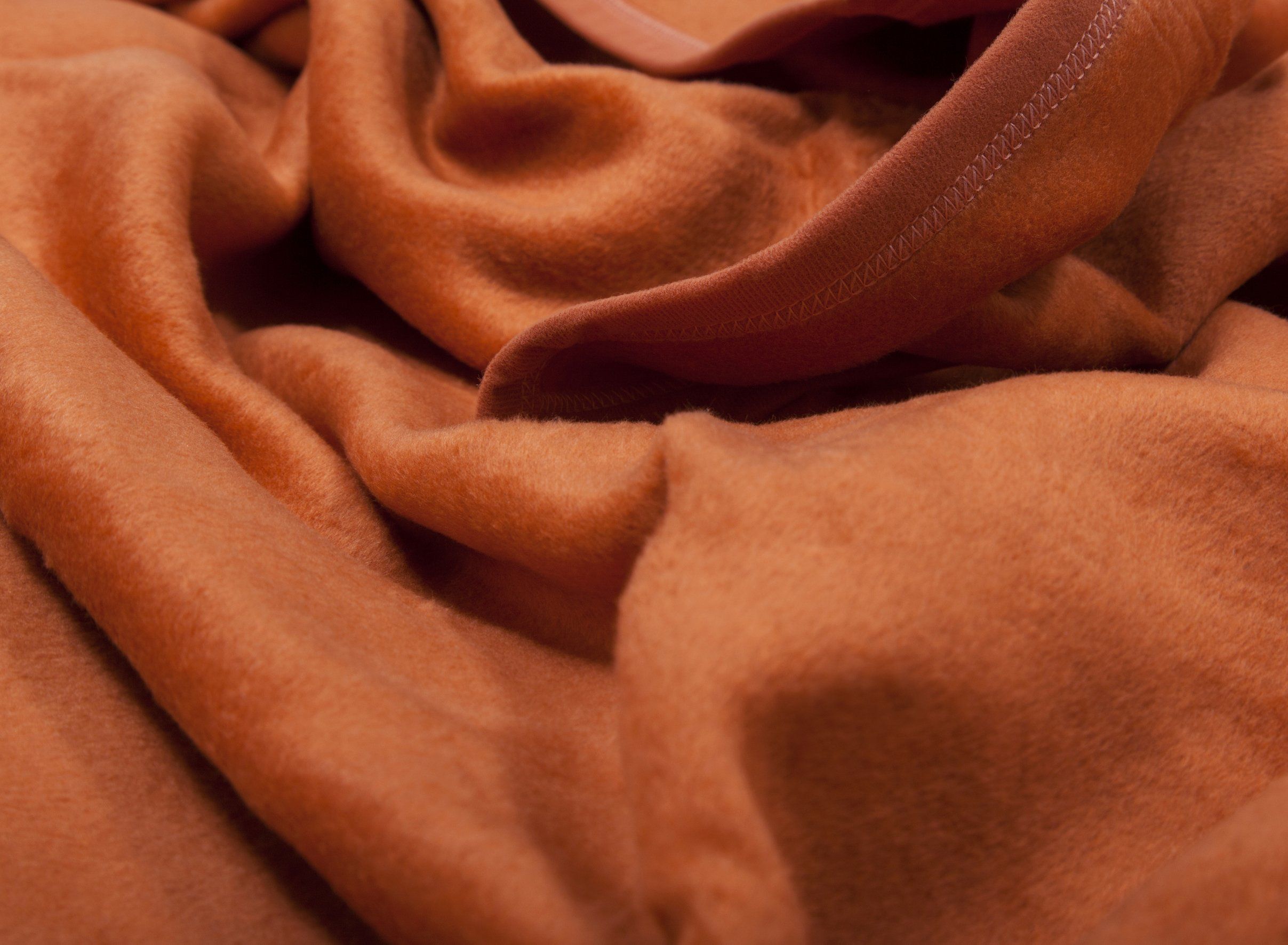 Wohn- und Kuscheldecke "Uno Soft" Flauschige Wohndecke "Uno Soft" in terracotta - Flor