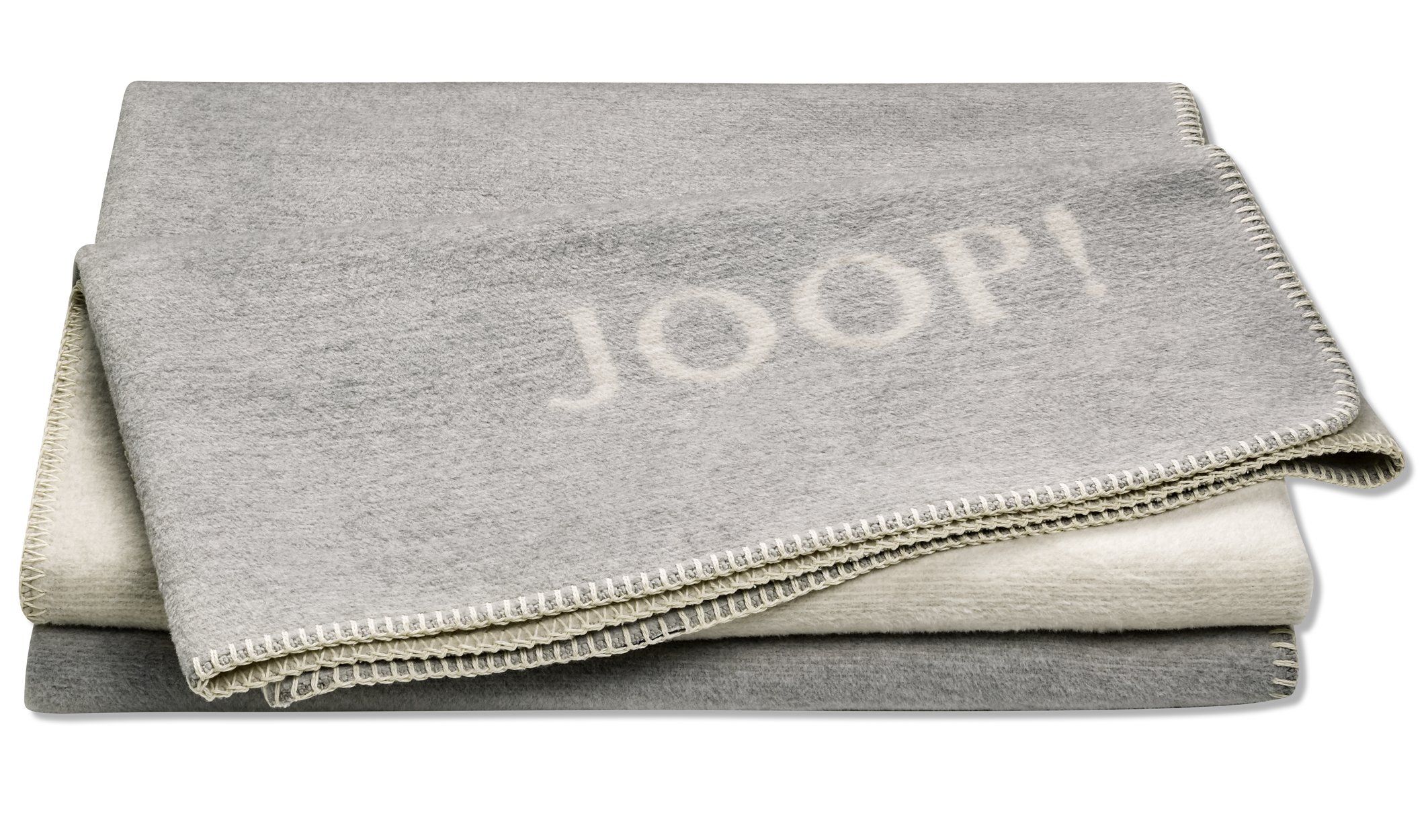 Wohndecke JOOP! Melange-Doubleface stein-silber Päckchenbild