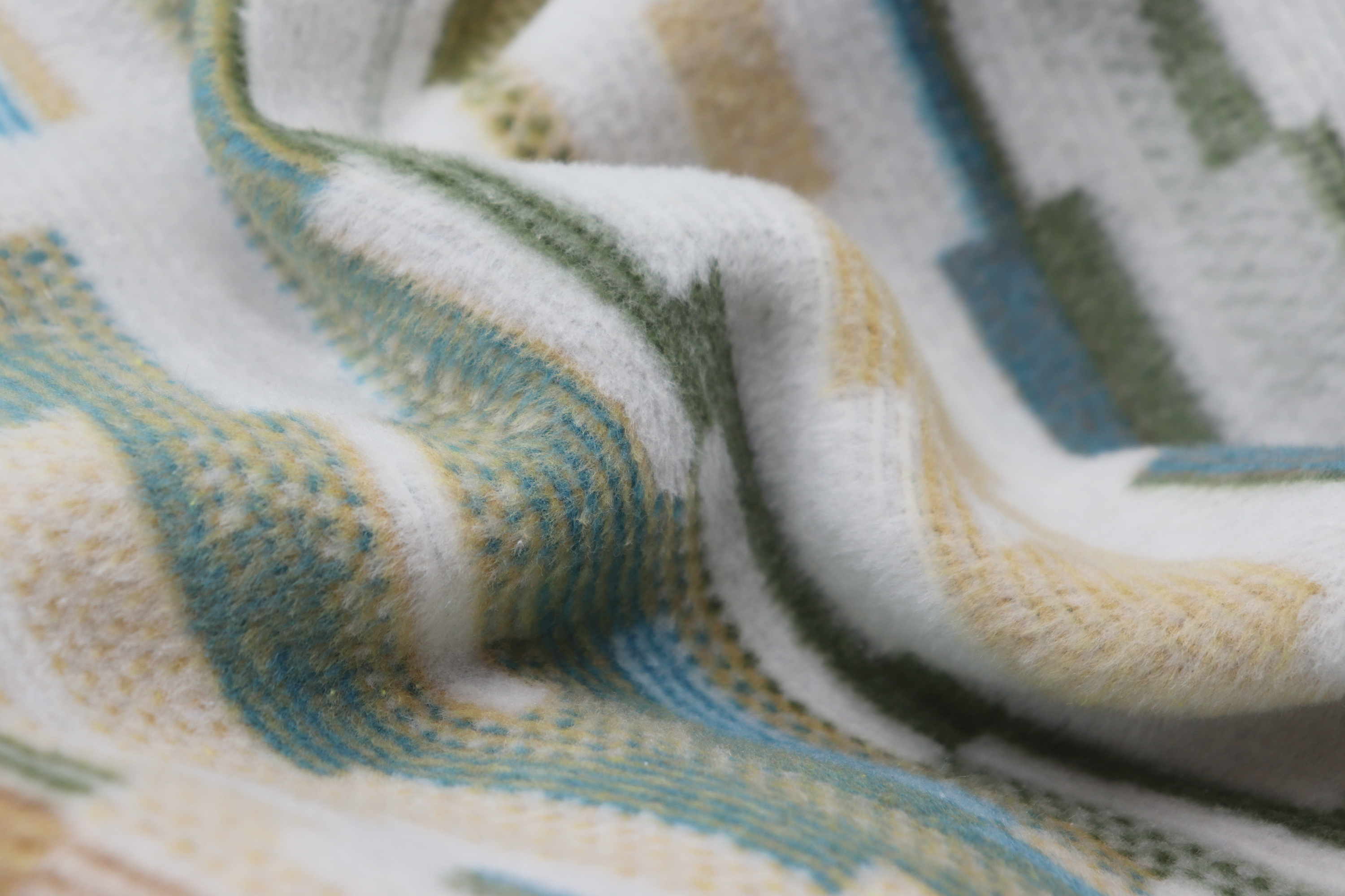 Wohndecke Mission teal Nahaufnahme Flor